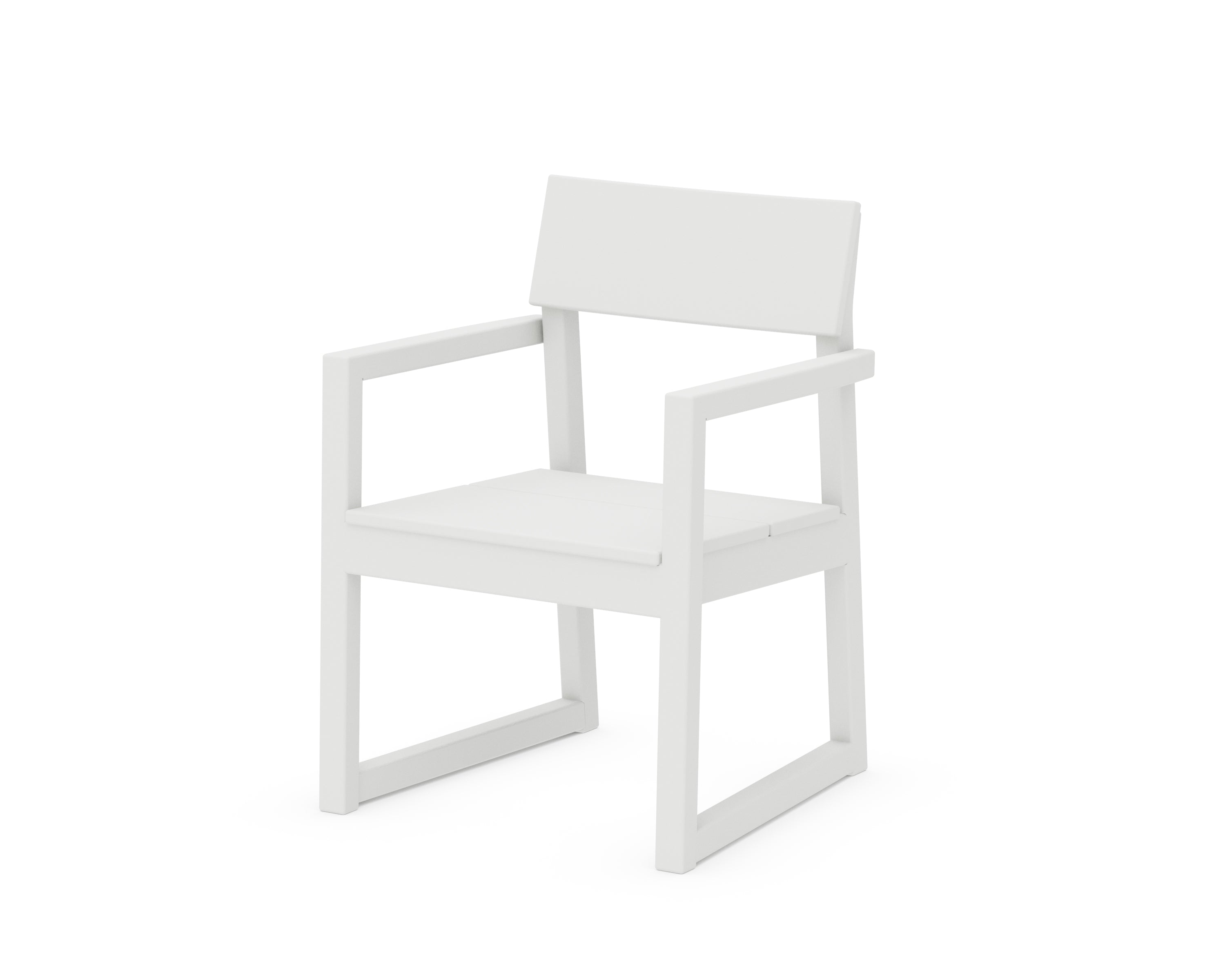 POLYWOOD® EDGE Dining Arm Chair in White