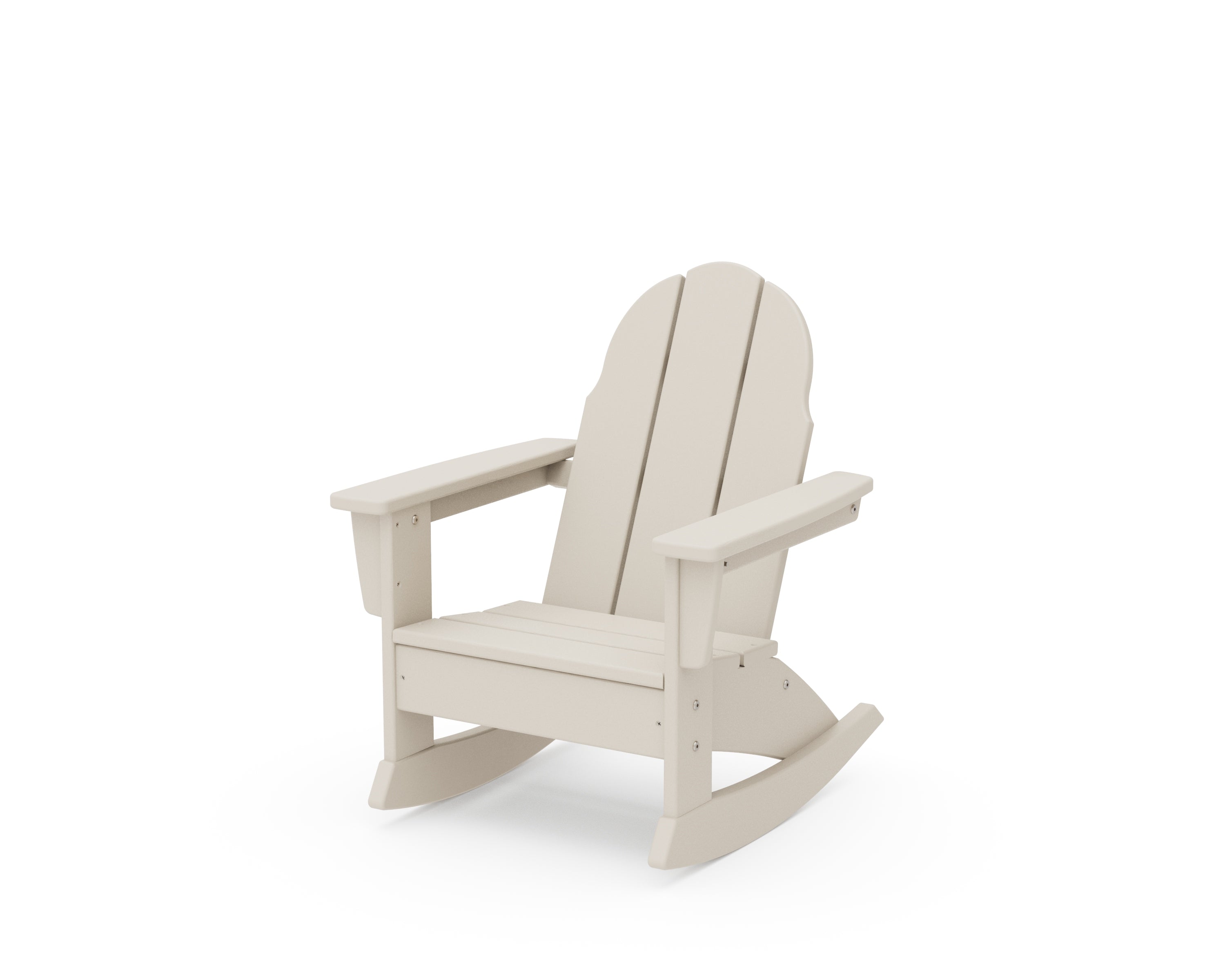 POLYWOOD® Kids Vineyard Adirondack Rocking Chair in Sand
