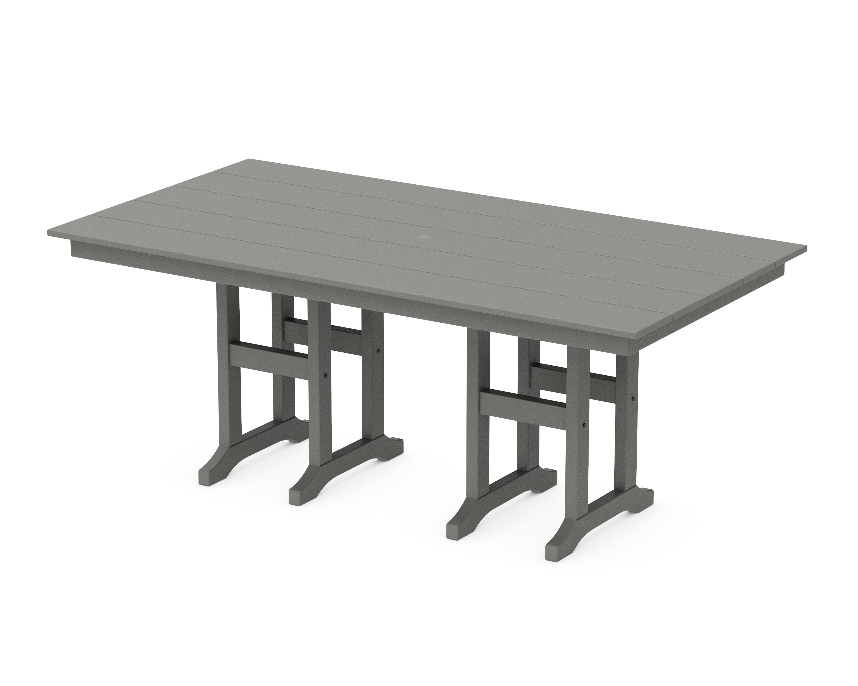 POLYWOOD® Farmhouse 37" x 72" Dining Table in Slate Grey