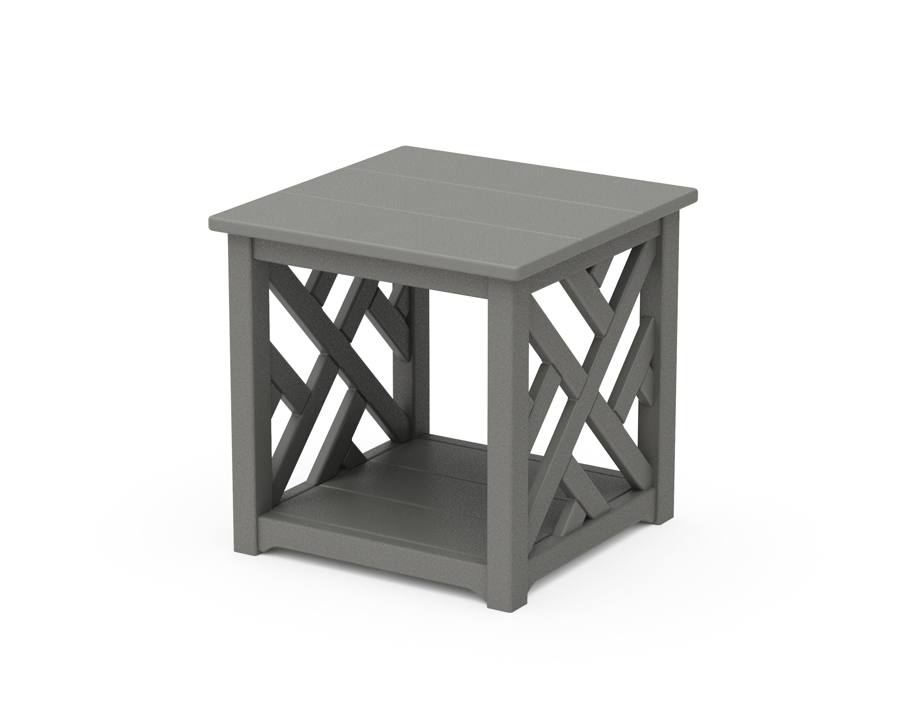 POLYWOOD® Chippendale Accent Table in Slate Grey