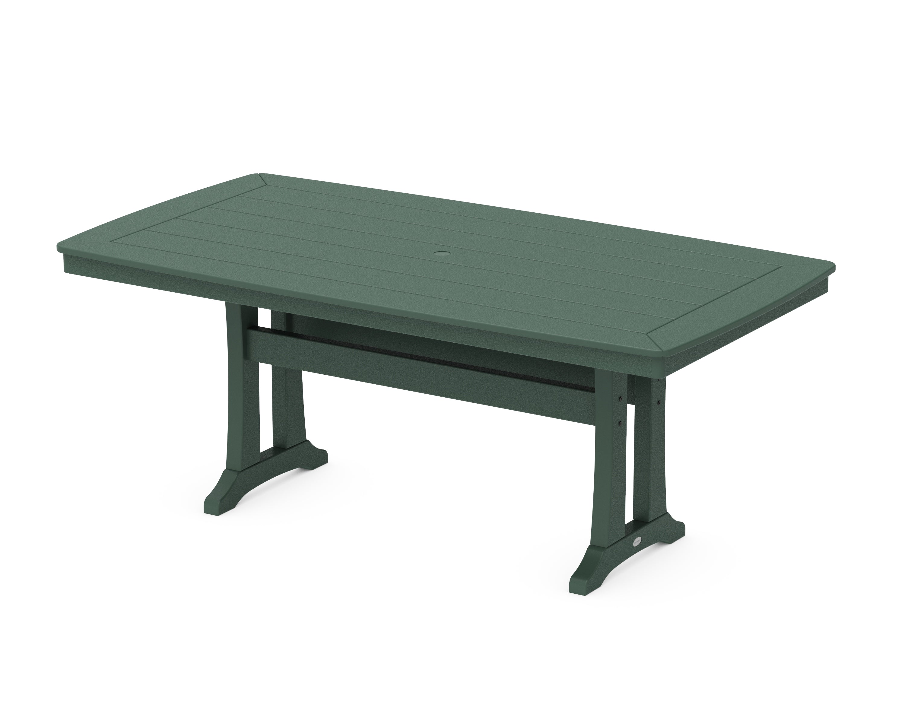 POLYWOOD® Nautical Trestle 38" x 73" Dining Table in Green