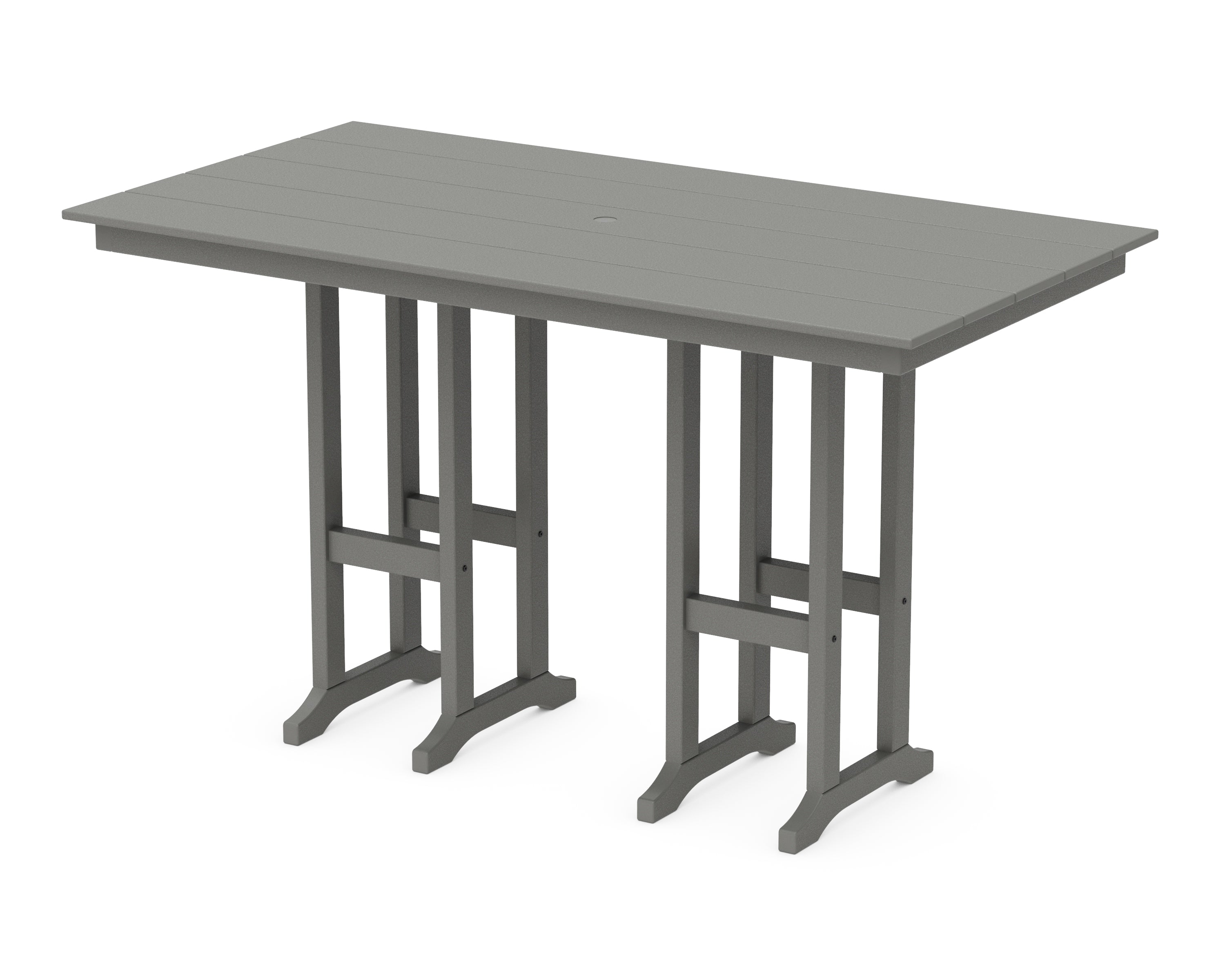 POLYWOOD® Farmhouse 37" x 72" Bar Table in Slate Grey