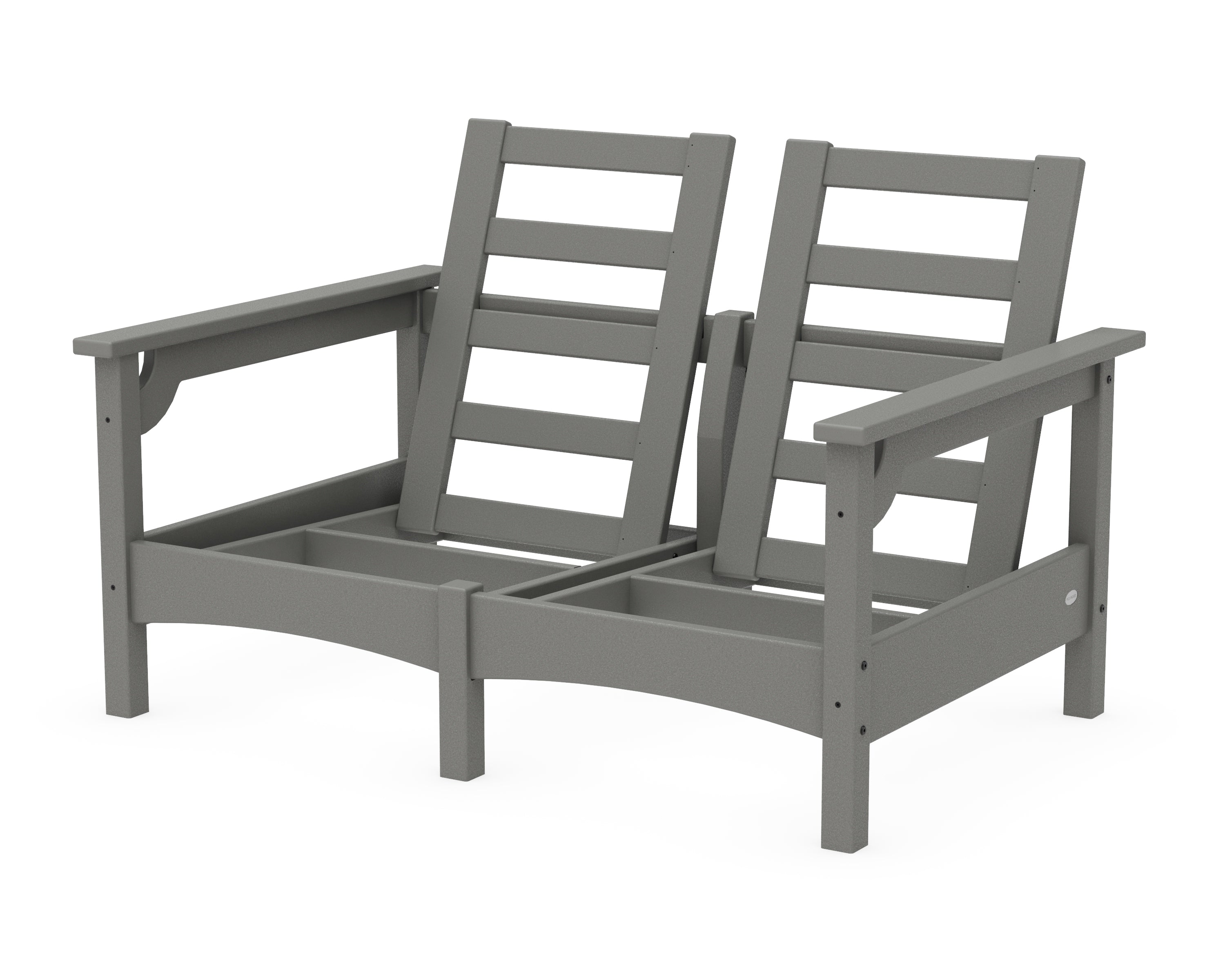 POLYWOOD® Club Loveseat Frame in Slate Grey