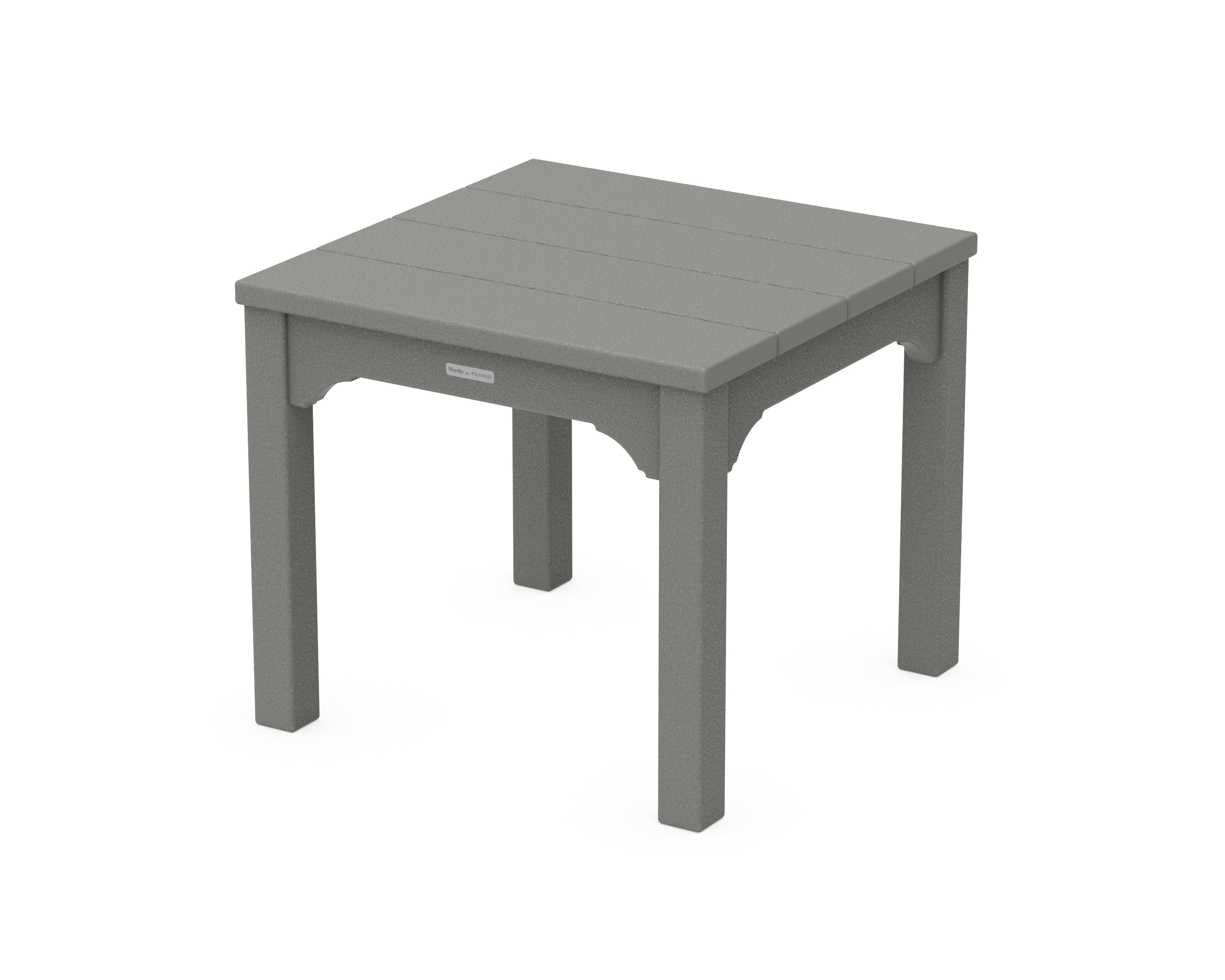 Martha Stewart by POLYWOOD® Chinoiserie End Table in Slate Grey