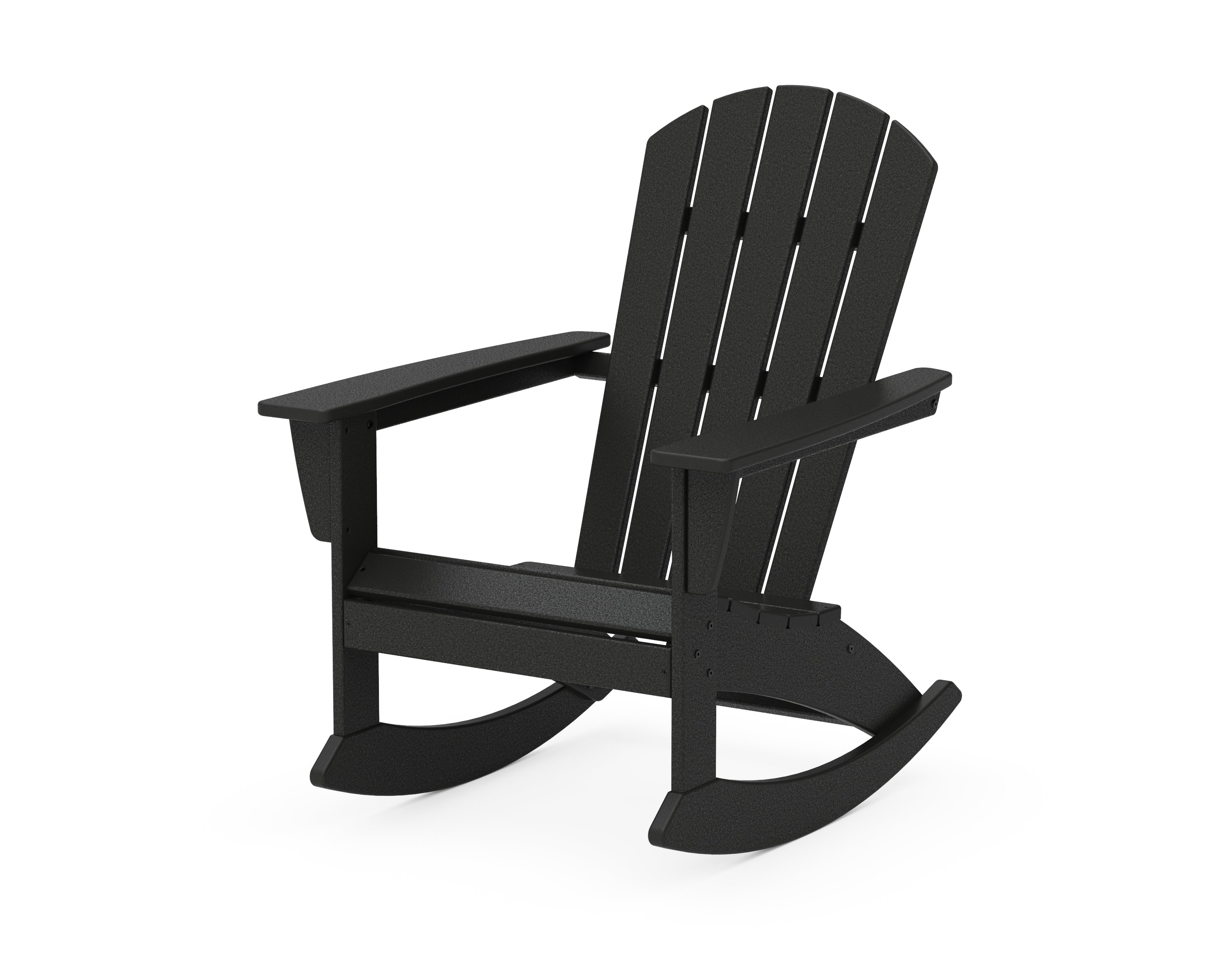POLYWOOD® Nautical Adirondack Rocking Chair in Black