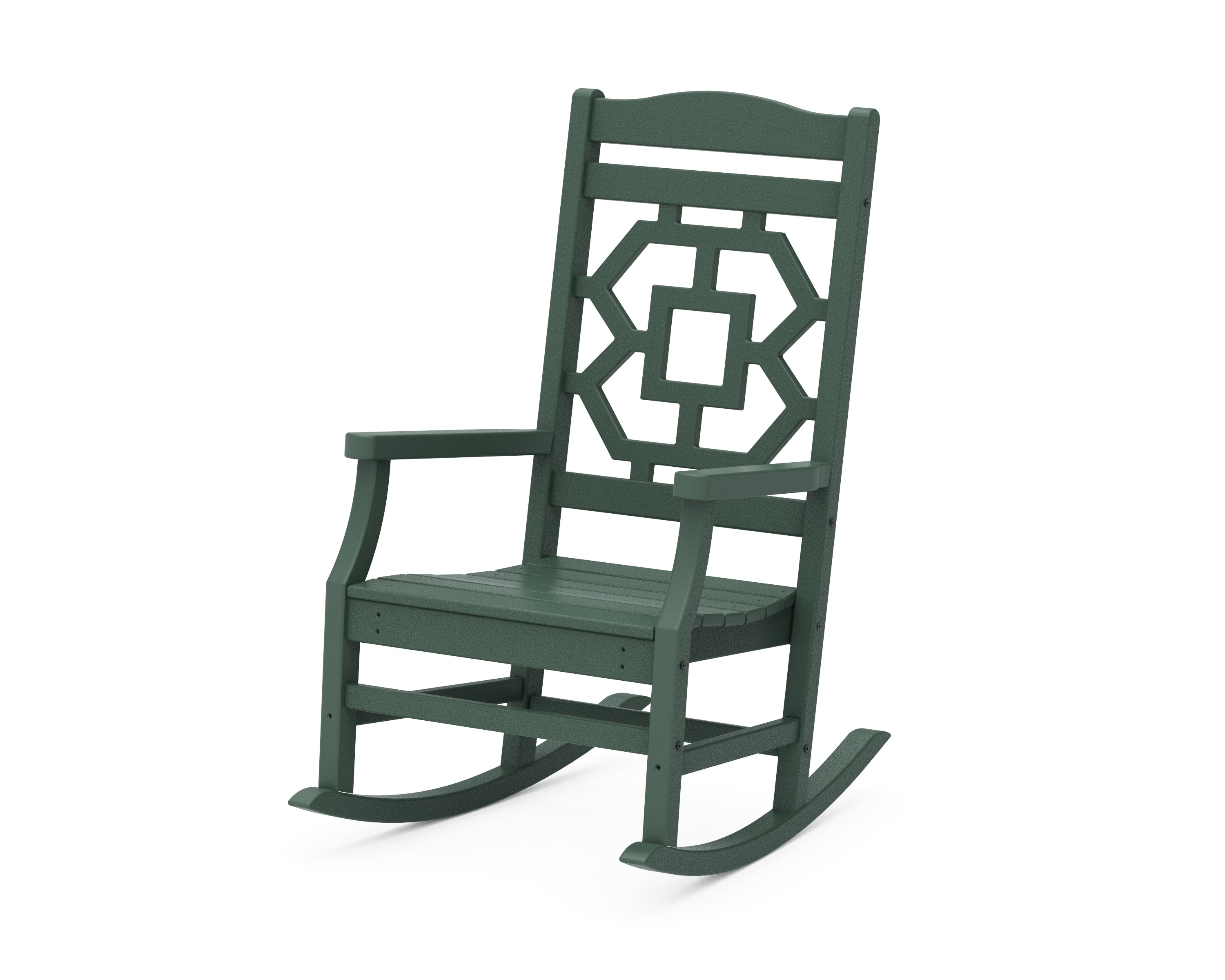Martha Stewart by POLYWOOD® Chinoiserie Rocking Chair in Green