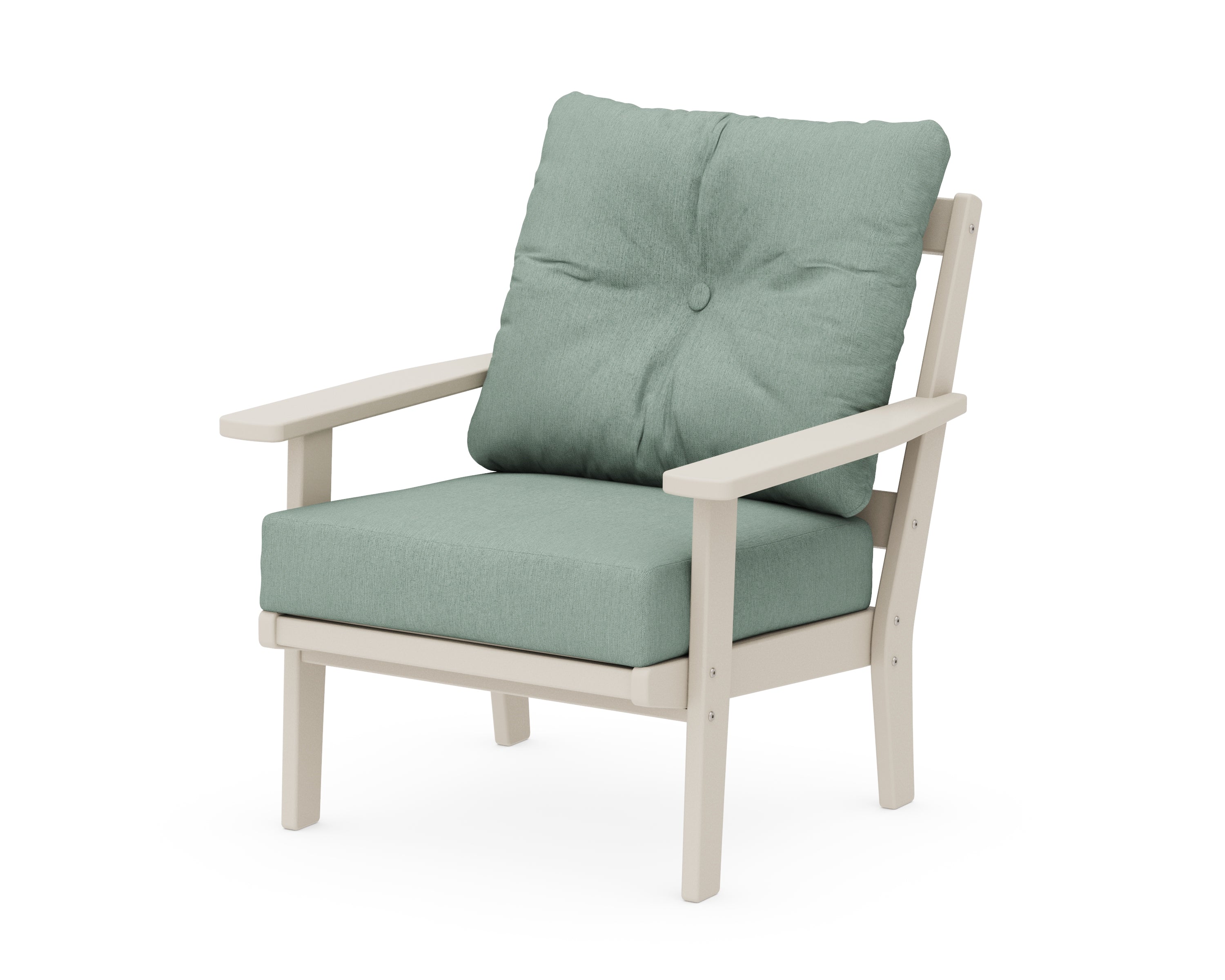 POLYWOOD® Oxford Deep Seating Chair in Sand / Glacier Spa