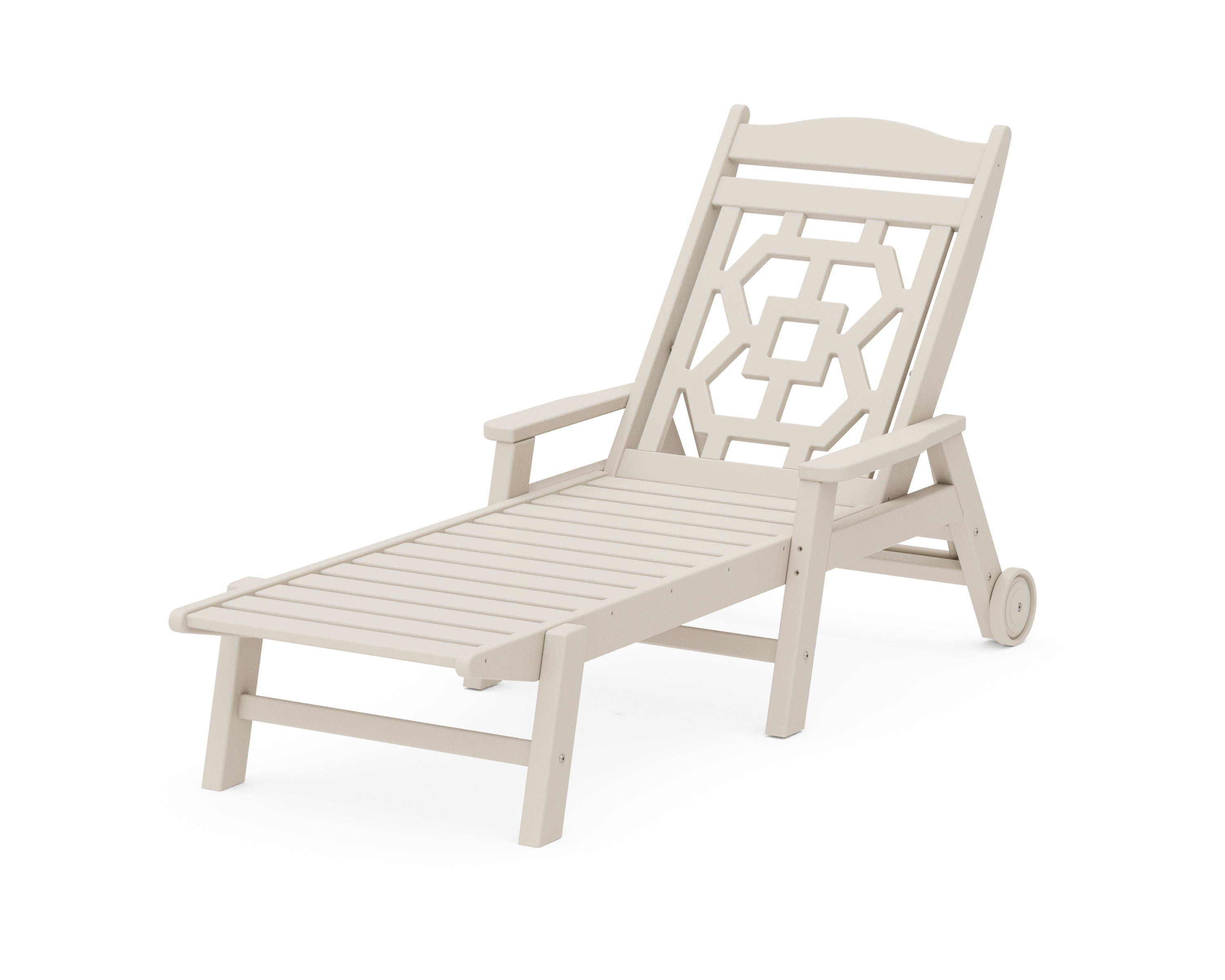 Martha Stewart by POLYWOOD® Chinoiserie Chaise Lounge in Sand