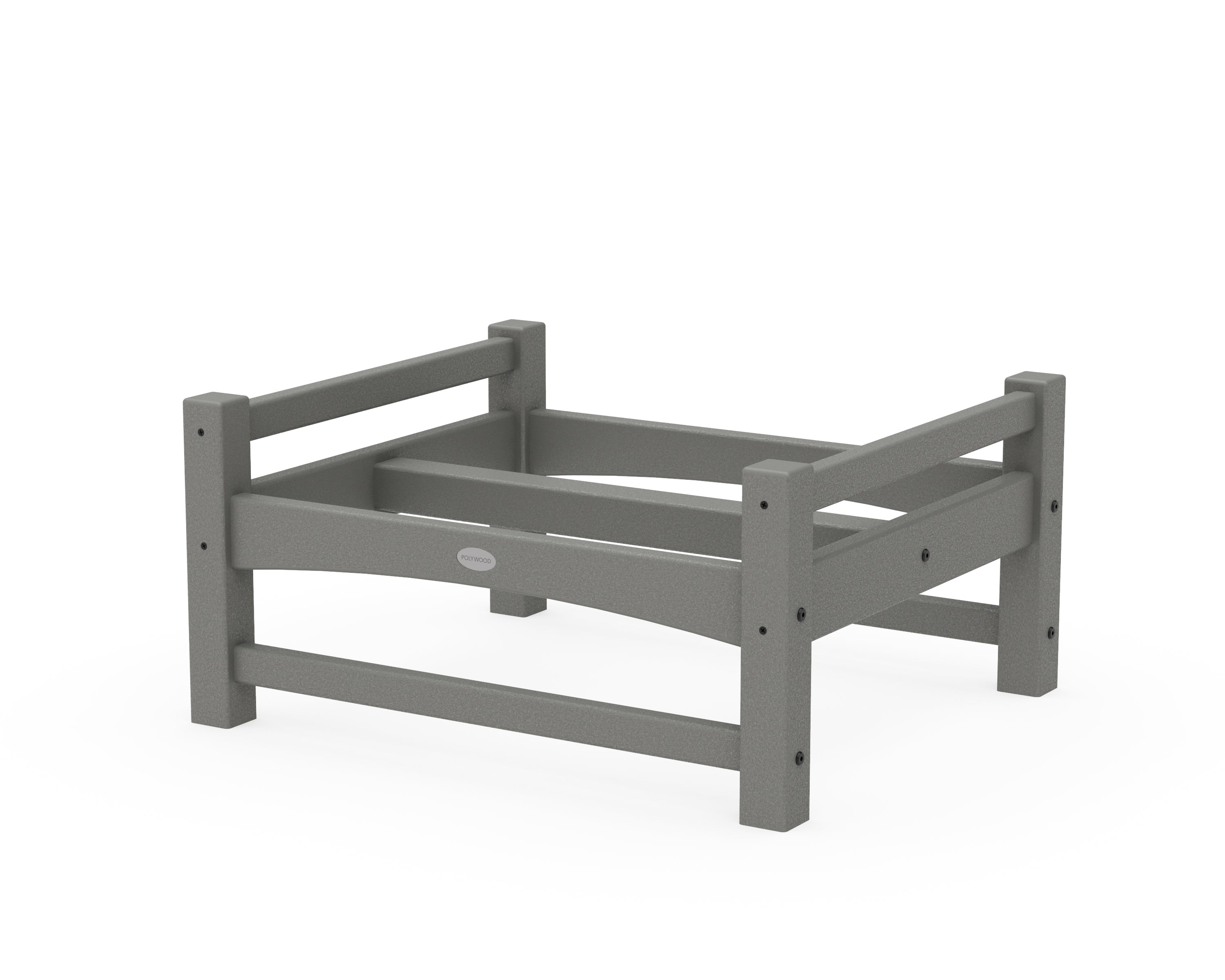 POLYWOOD® Club Ottoman Frame in Slate Grey