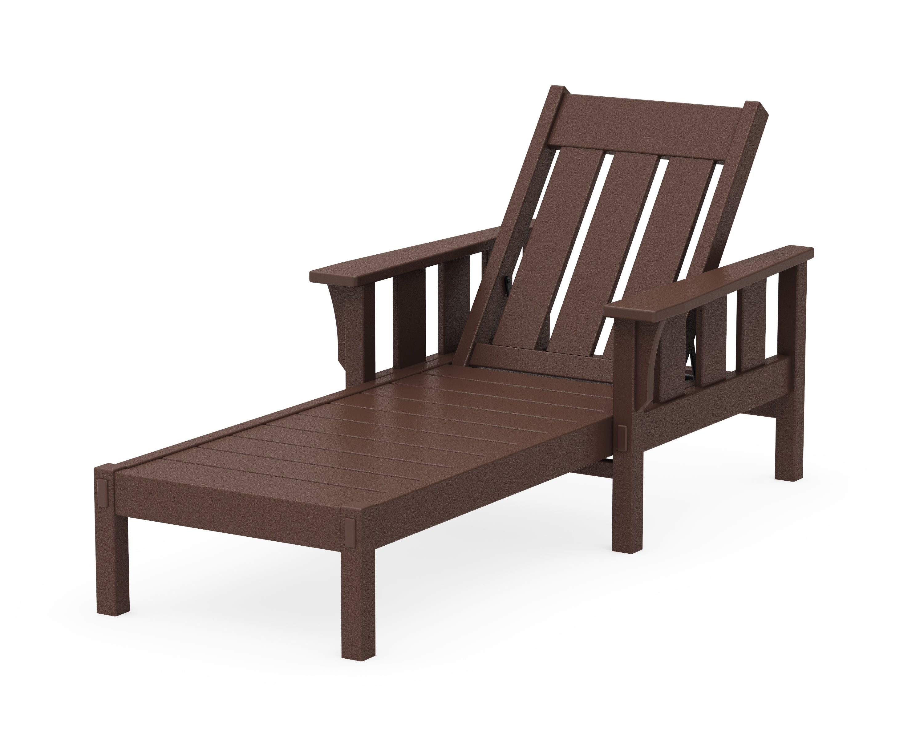 Martha Stewart by POLYWOOD® Acadia Chaise Lounge in Mahogany