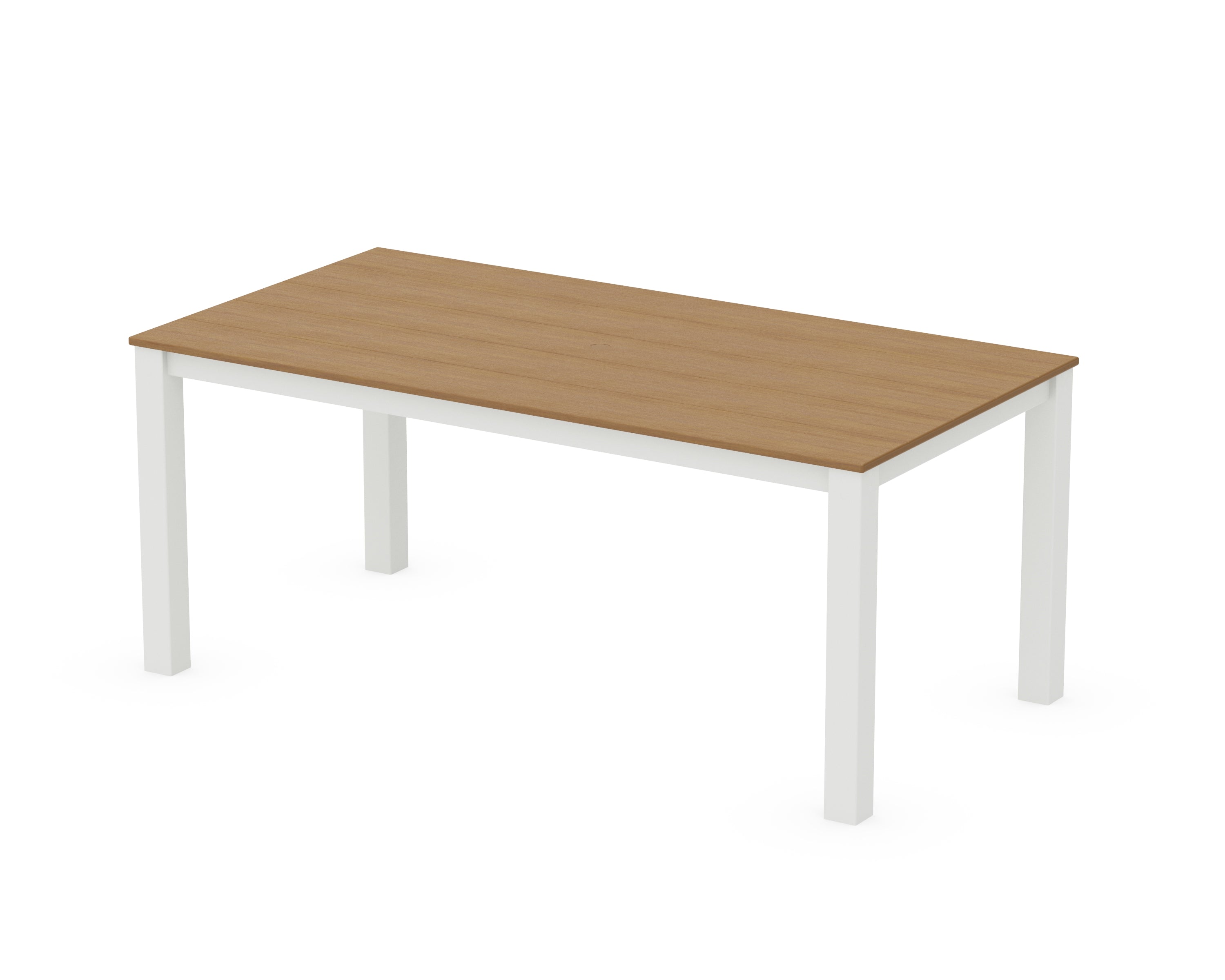 POLYWOOD® Parsons 38" X 72" Dining Table in White / Natural