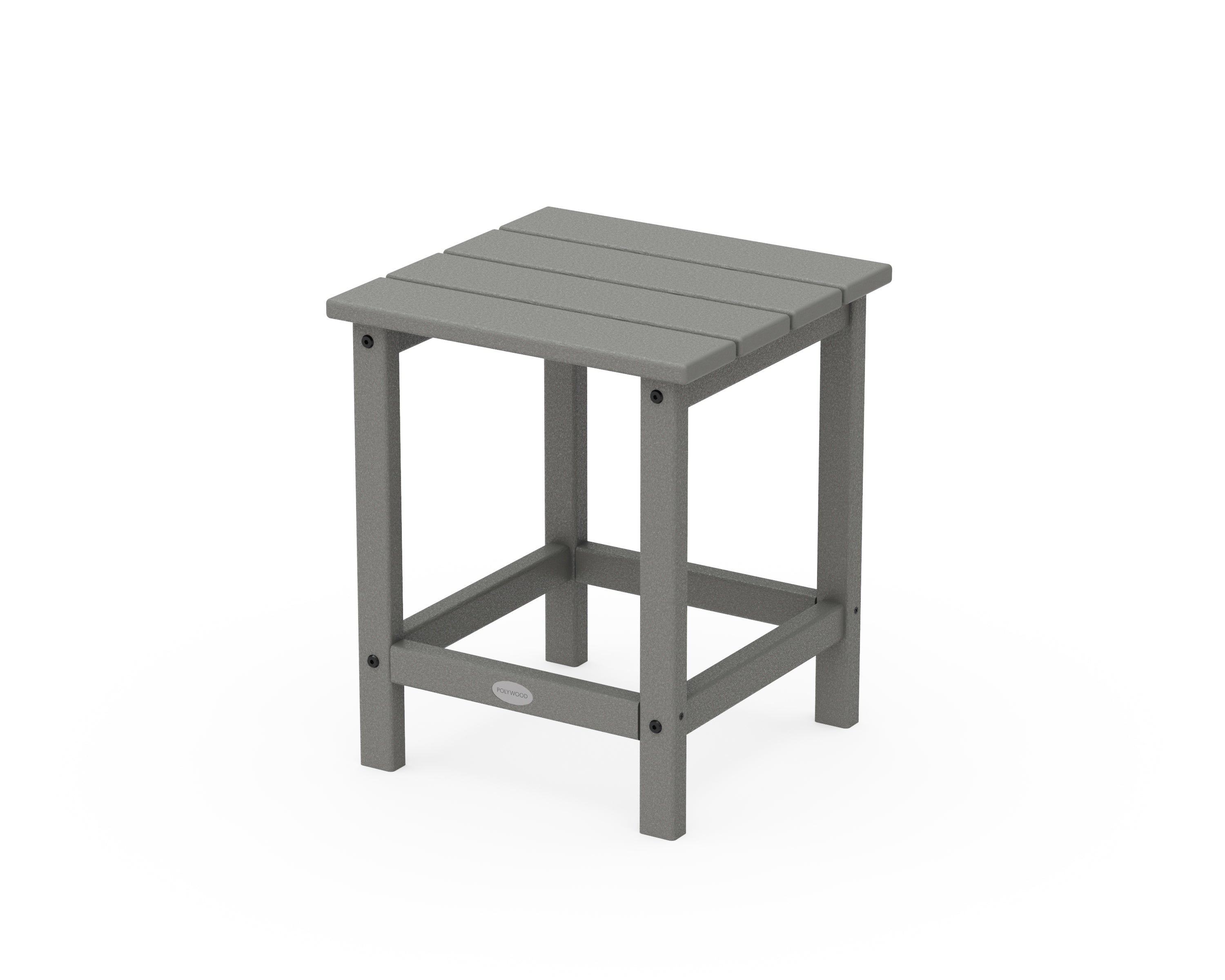 POLYWOOD® Long Island 18" Side Table in Slate Grey