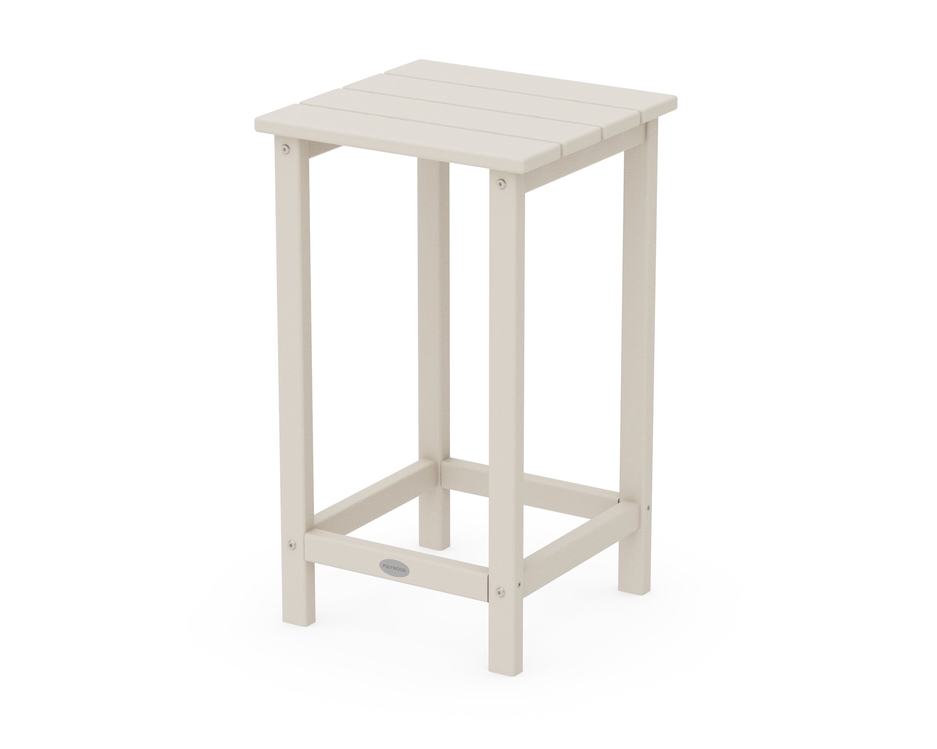 POLYWOOD® Long Island 26" Counter Side Table in Sand