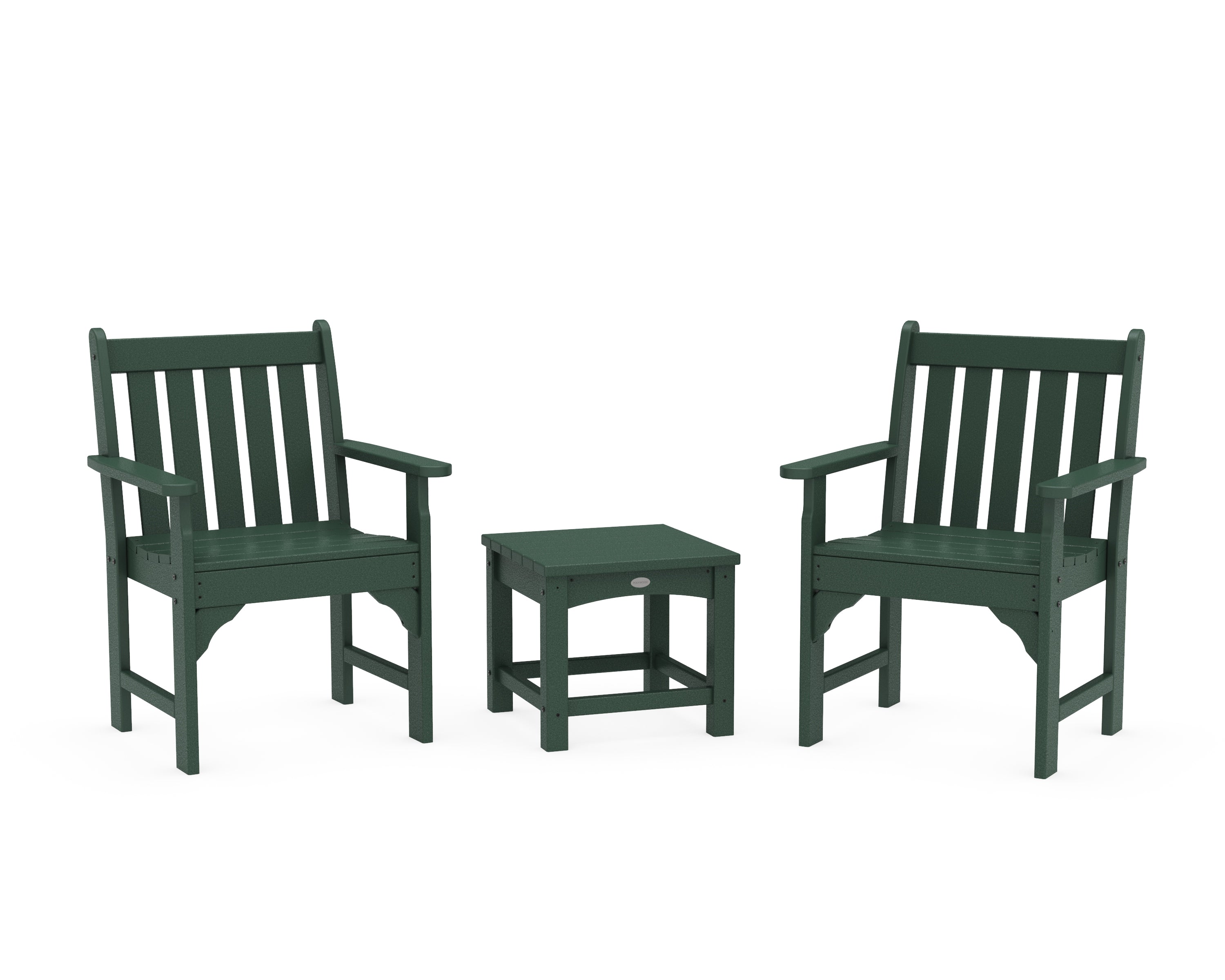 POLYWOOD® Vineyard 3-Piece Garden Chair Set in Green