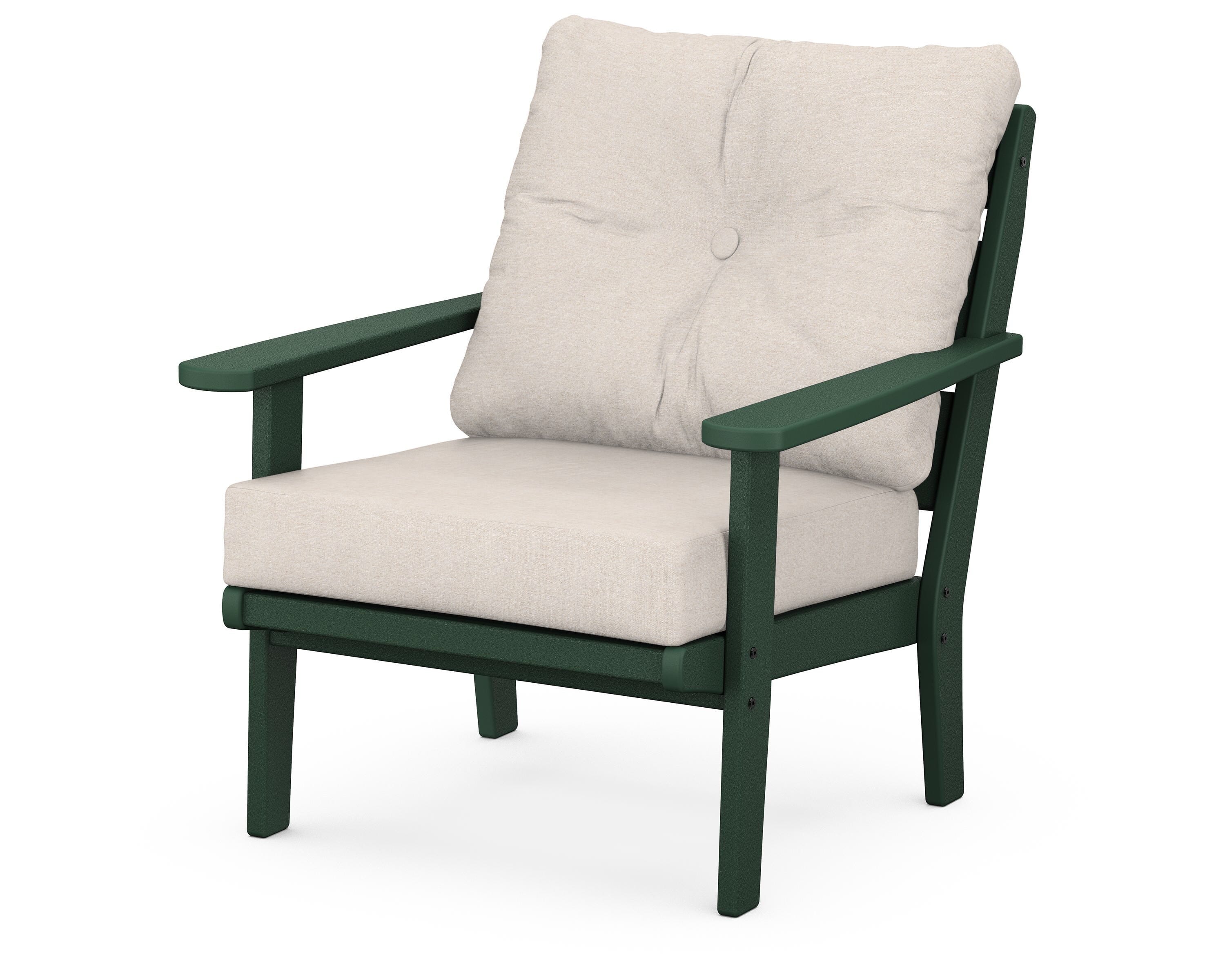 POLYWOOD® Lakeside Deep Seating Chair in Green / Nuance Cloud