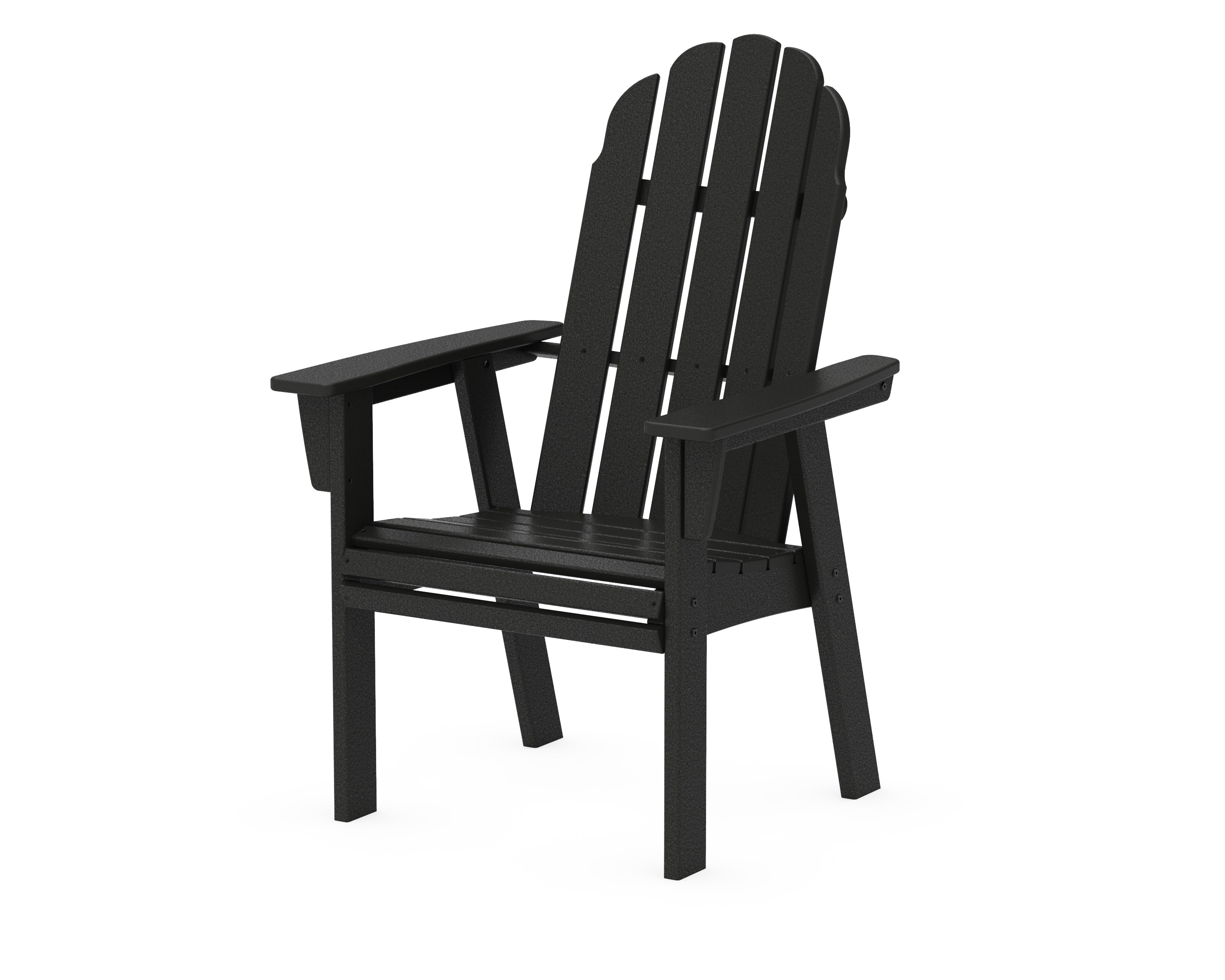 POLYWOOD® Vineyard Curveback Adirondack Dining Chair in Black