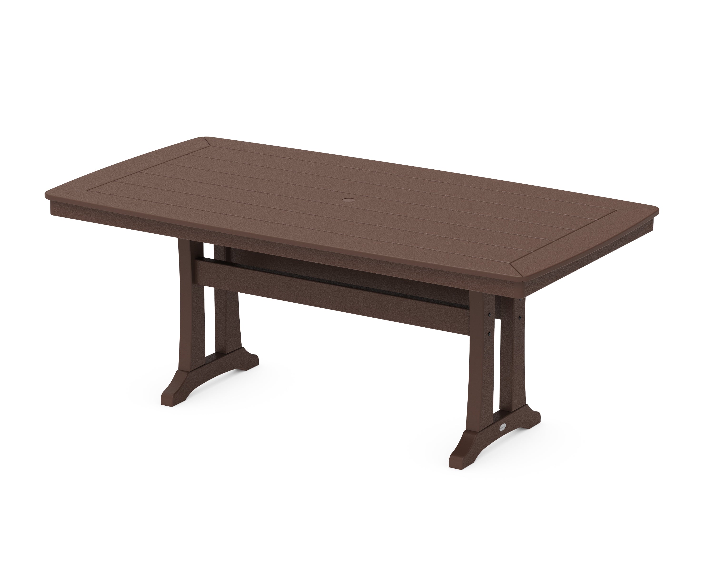 POLYWOOD® Nautical Trestle 38" x 73" Dining Table in Mahogany