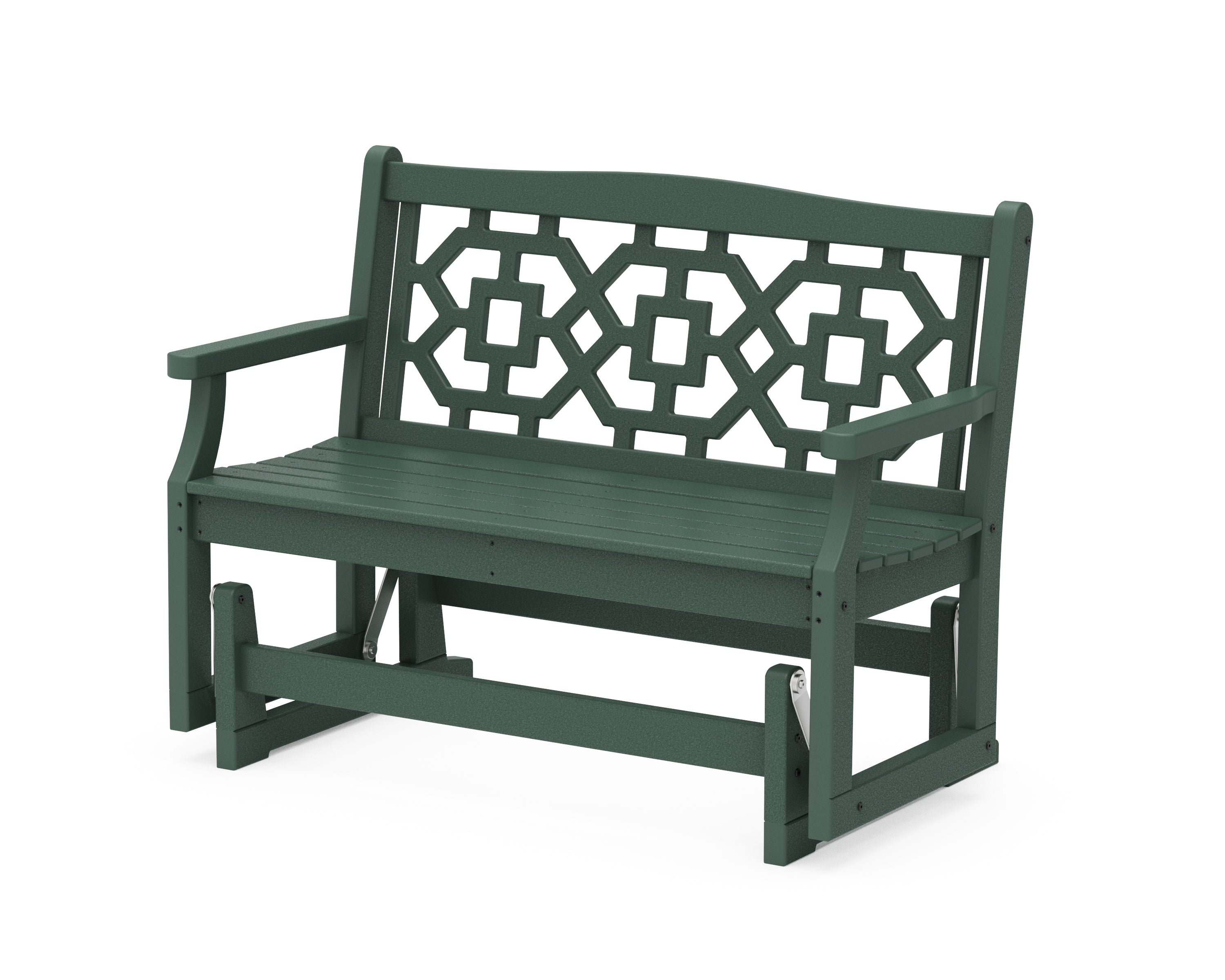 Martha Stewart by POLYWOOD® Chinoiserie 48" Glider in Green