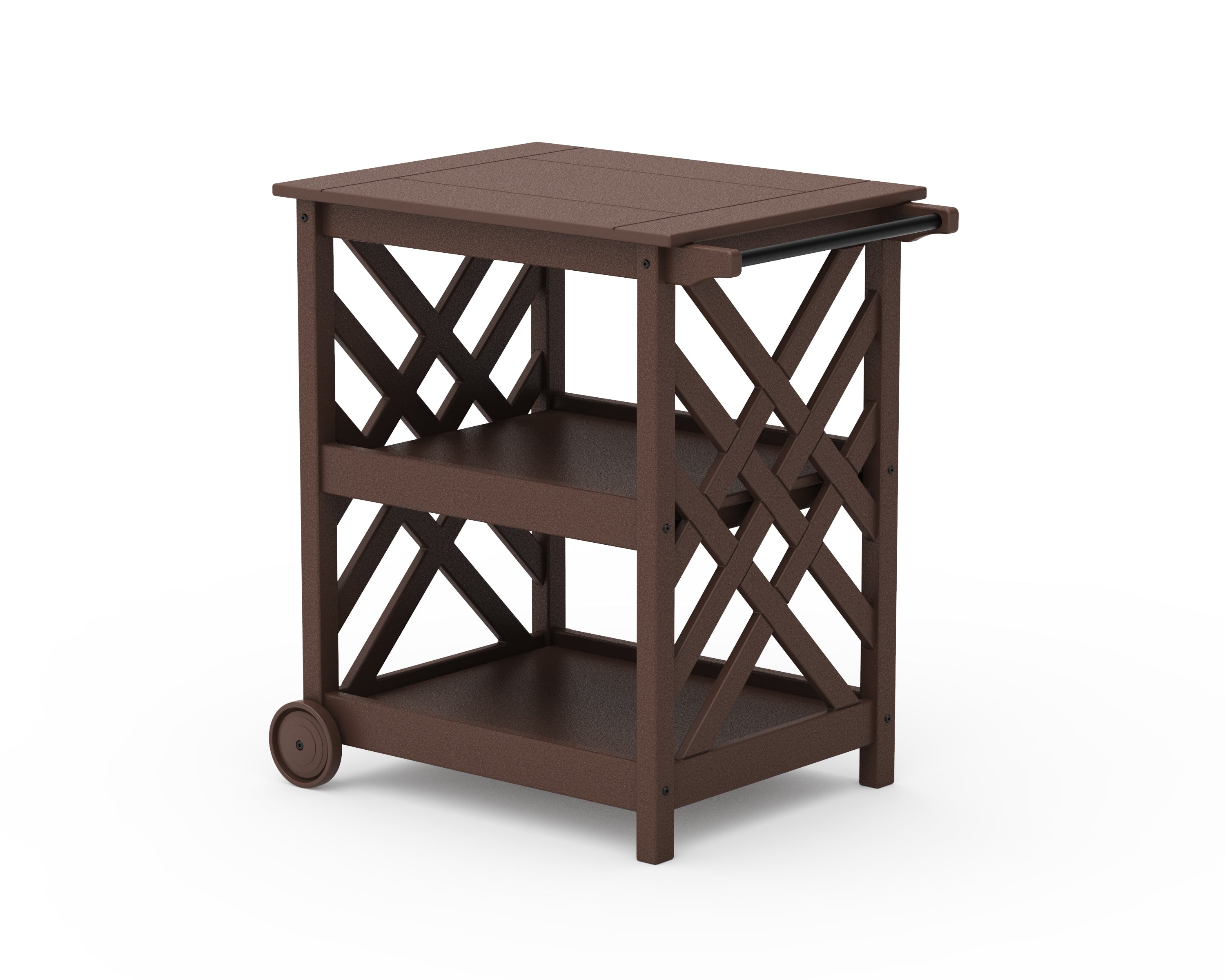 Country Living Wovendale Bar Cart in Mahogany