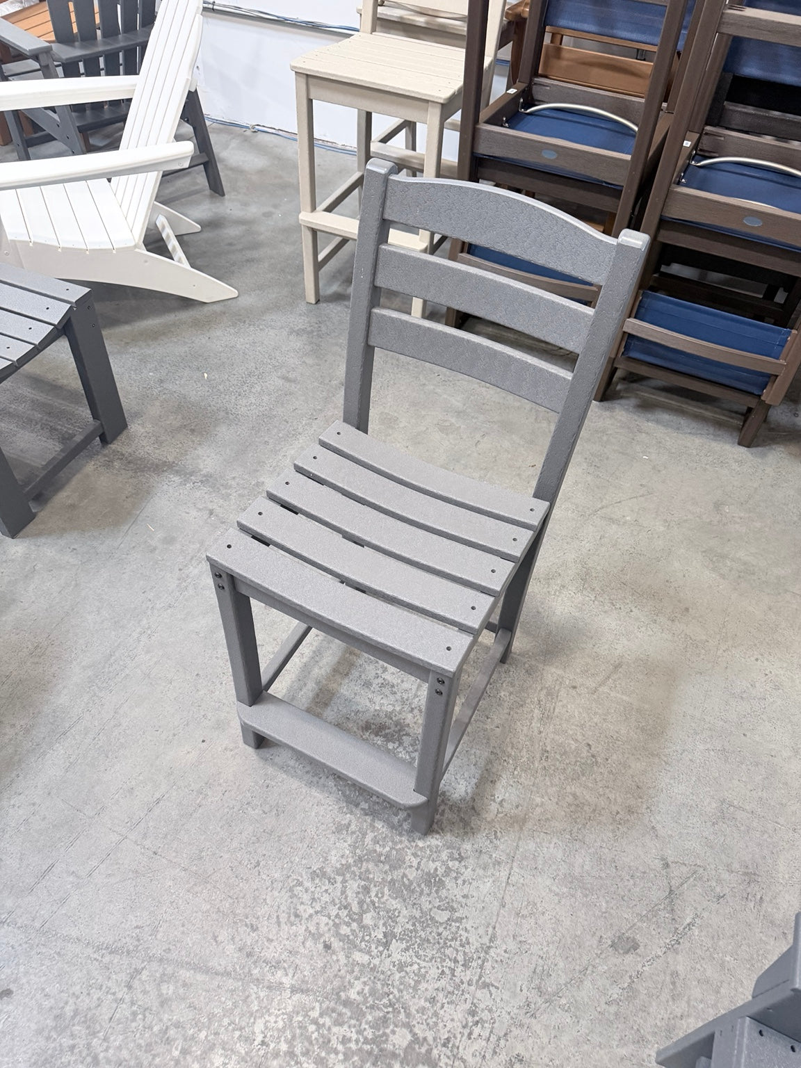 La Casa Café Counter Side Chair in slate grey