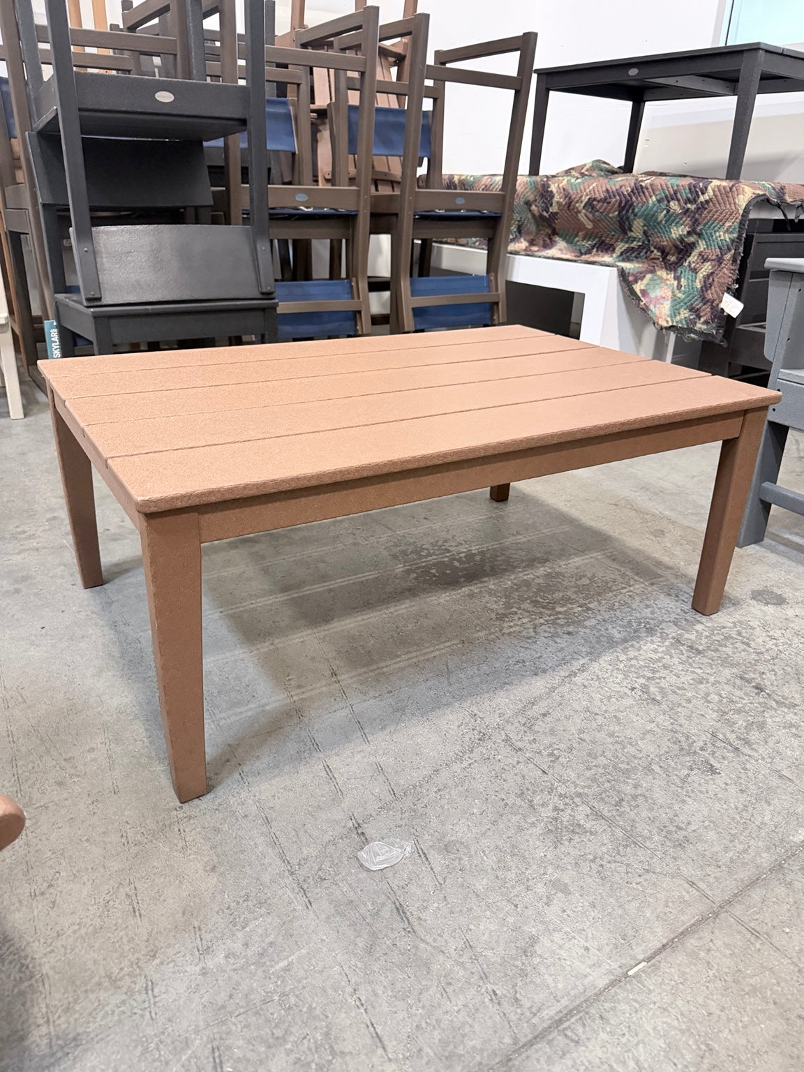 Rectangular Outdoor Coffee Table – Teak / Sand