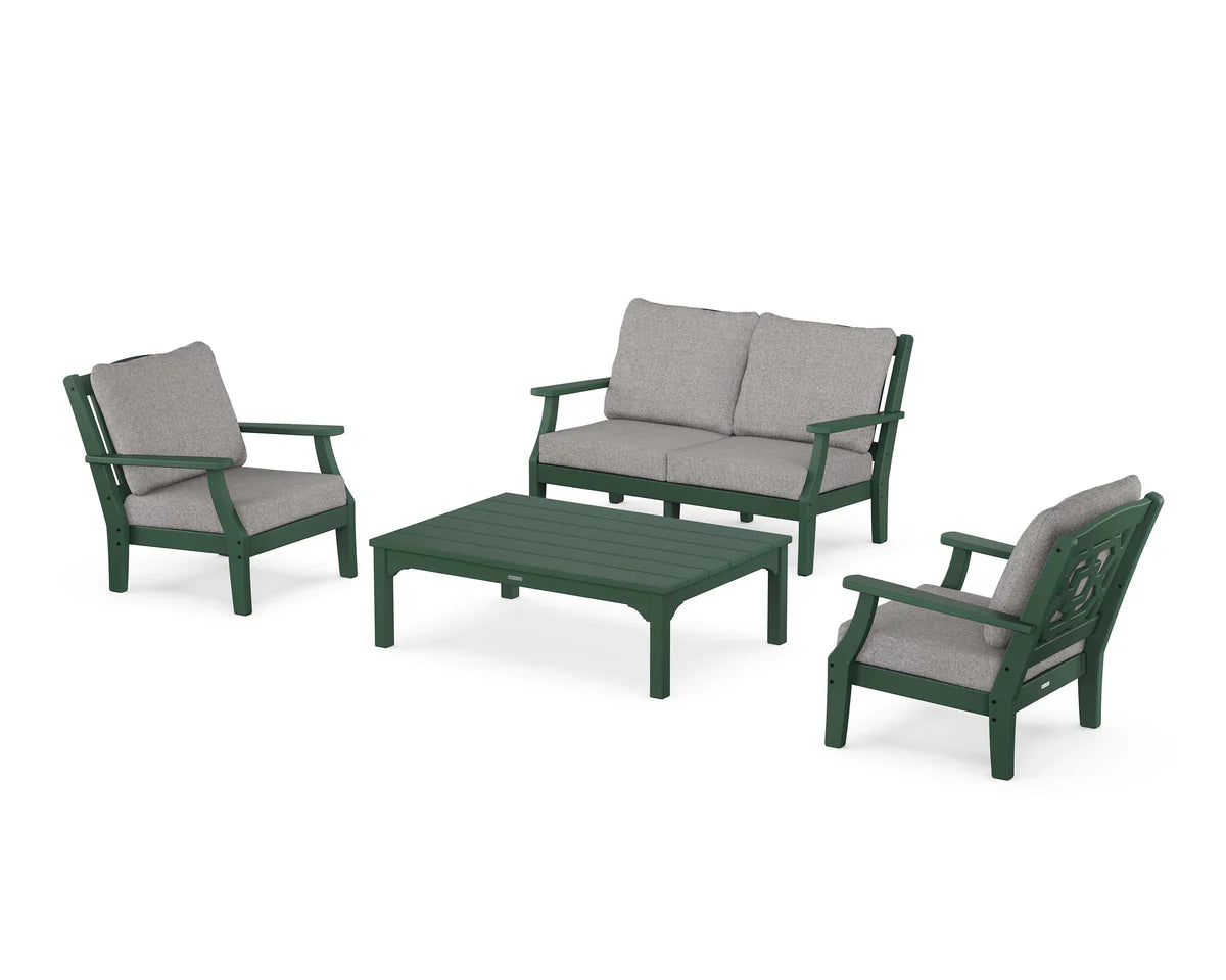 Chinoiserie 4-Piece Deep Seating Set with Loveseat