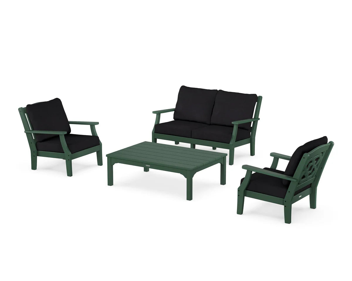 Chinoiserie 4-Piece Deep Seating Set with Loveseat