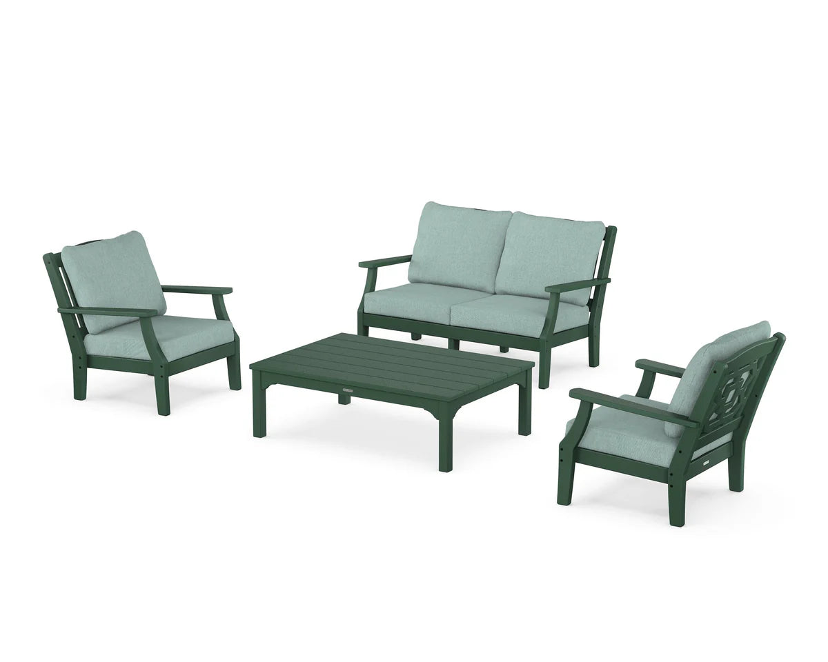 Chinoiserie 4-Piece Deep Seating Set with Loveseat