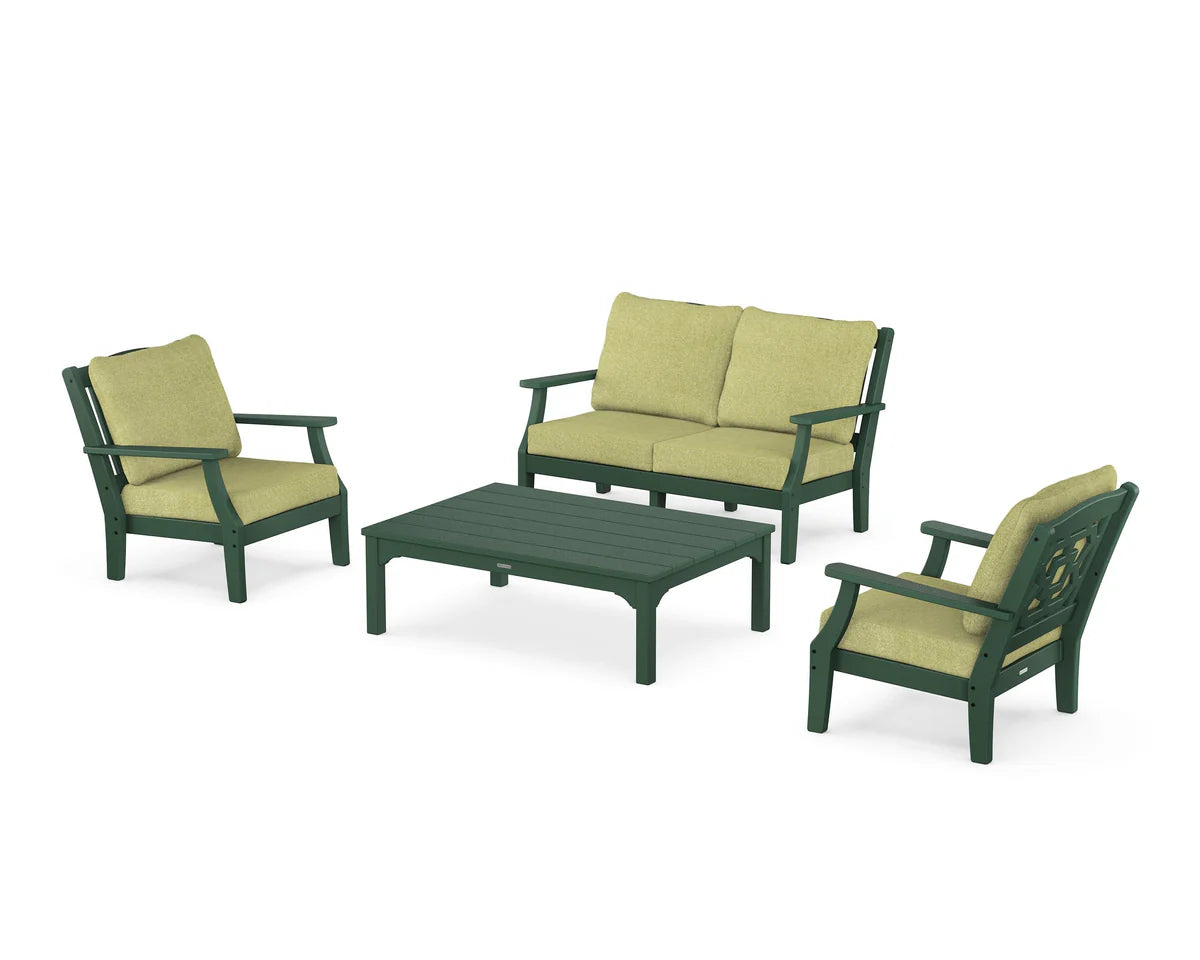 Chinoiserie 4-Piece Deep Seating Set with Loveseat