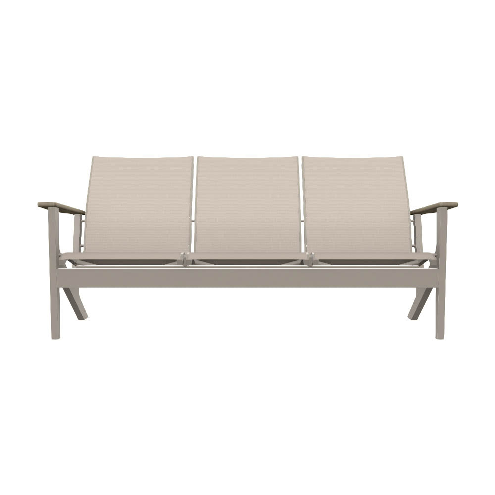 Wexler Chat Height Three-Seat Sofa w/ Polymer Arms