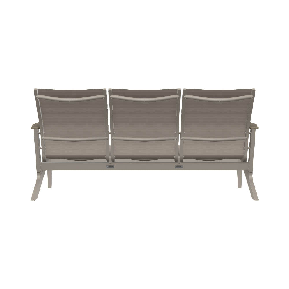 Wexler Chat Height Three-Seat Sofa w/ Polymer Arms