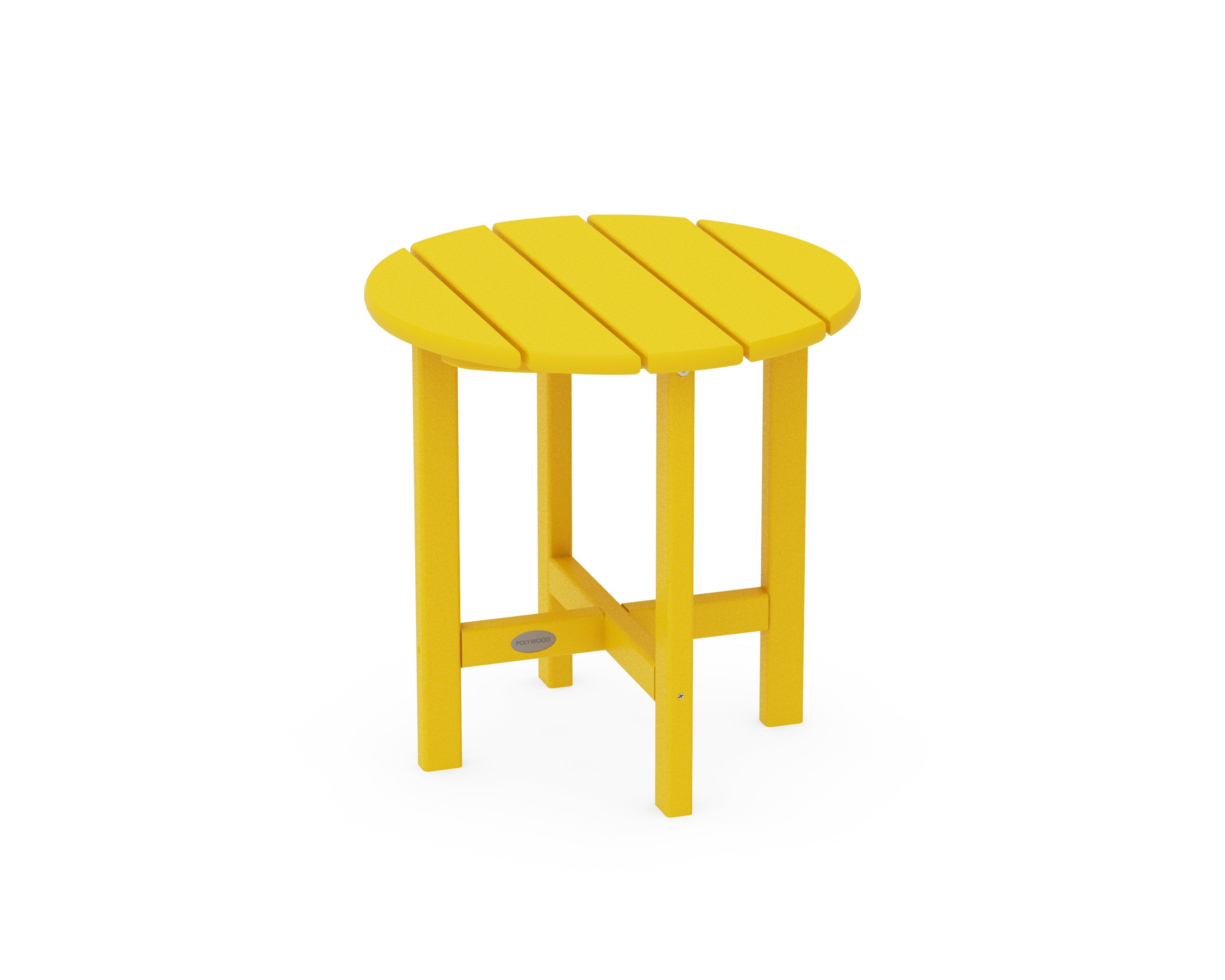 POLYWOOD® Round 18" Side Table in Lemon