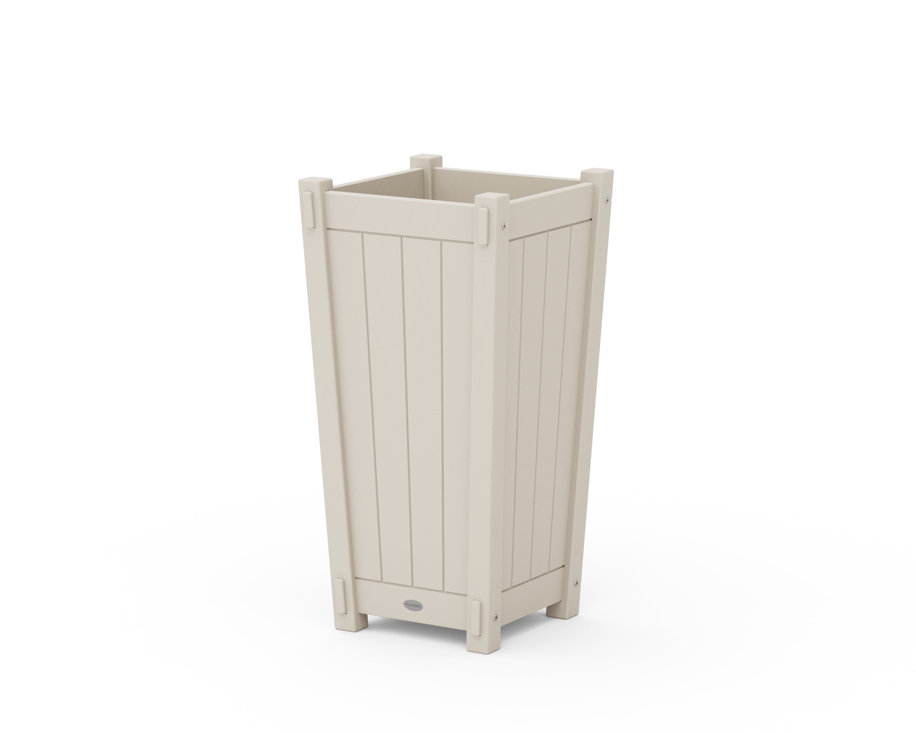 POLYWOOD® Vineyard Tapered Square Planter Box in Sand
