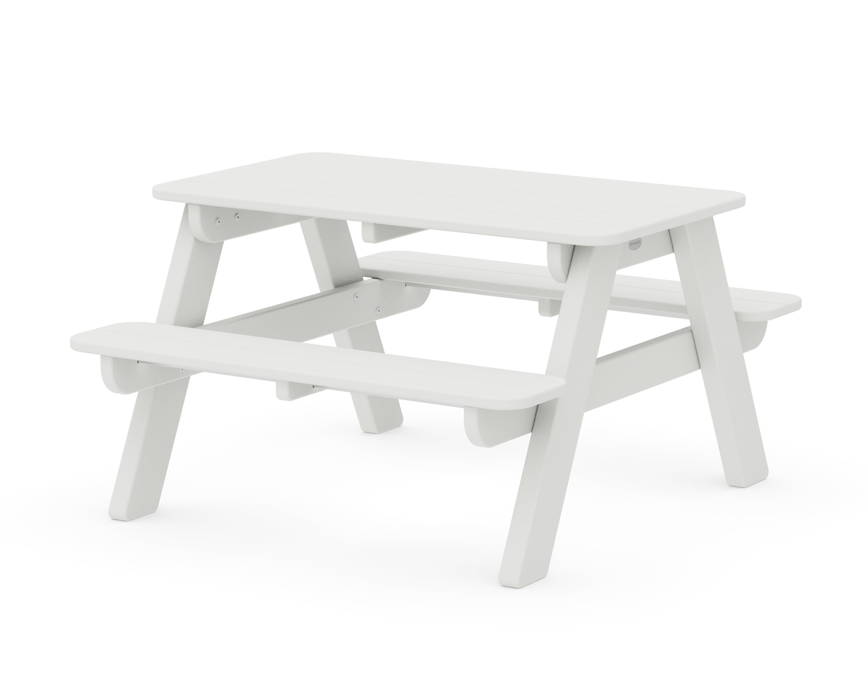 POLYWOOD® Kids Outdoor Picnic Table in White