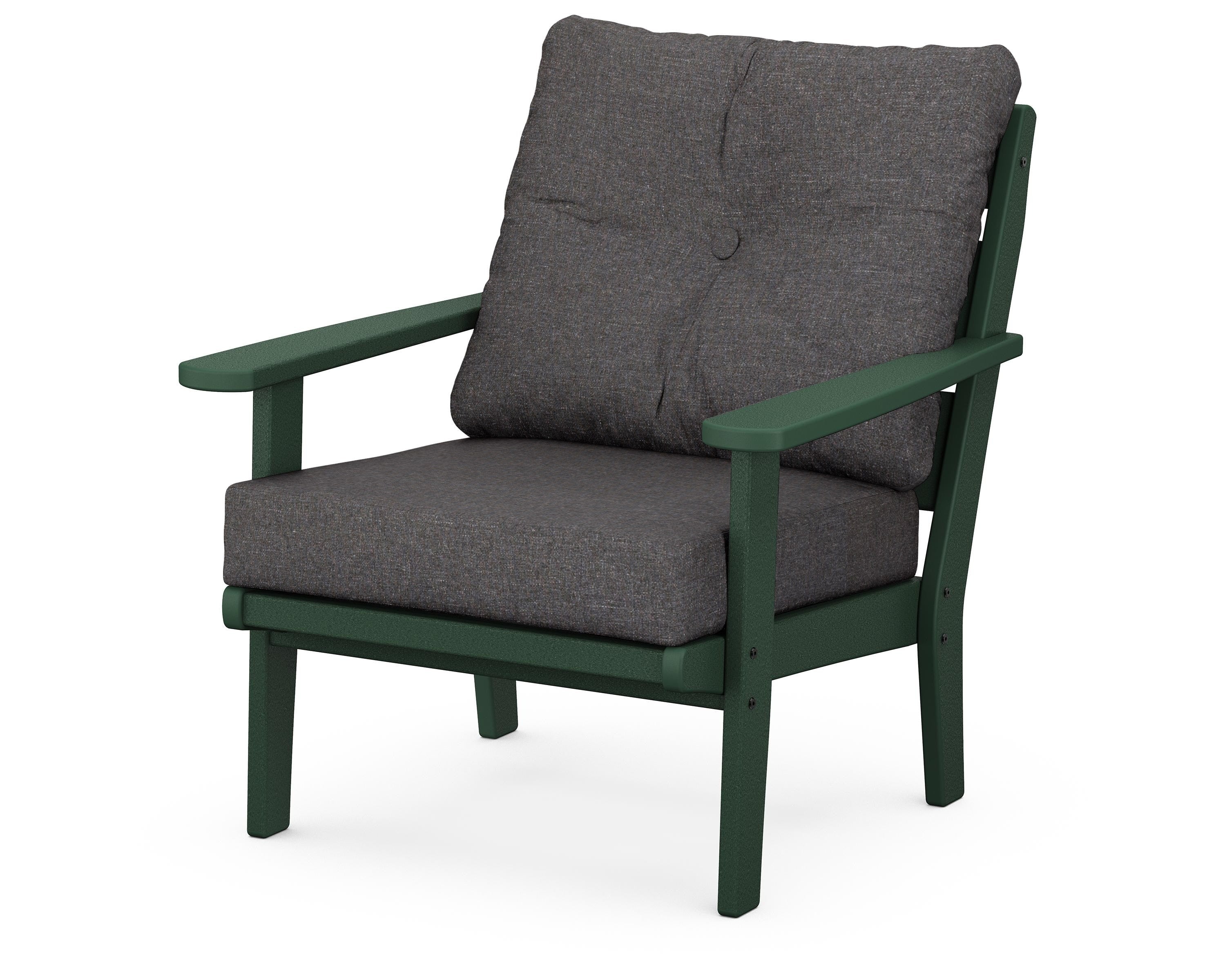 POLYWOOD® Lakeside Deep Seating Chair in Green / Ash Charcoal