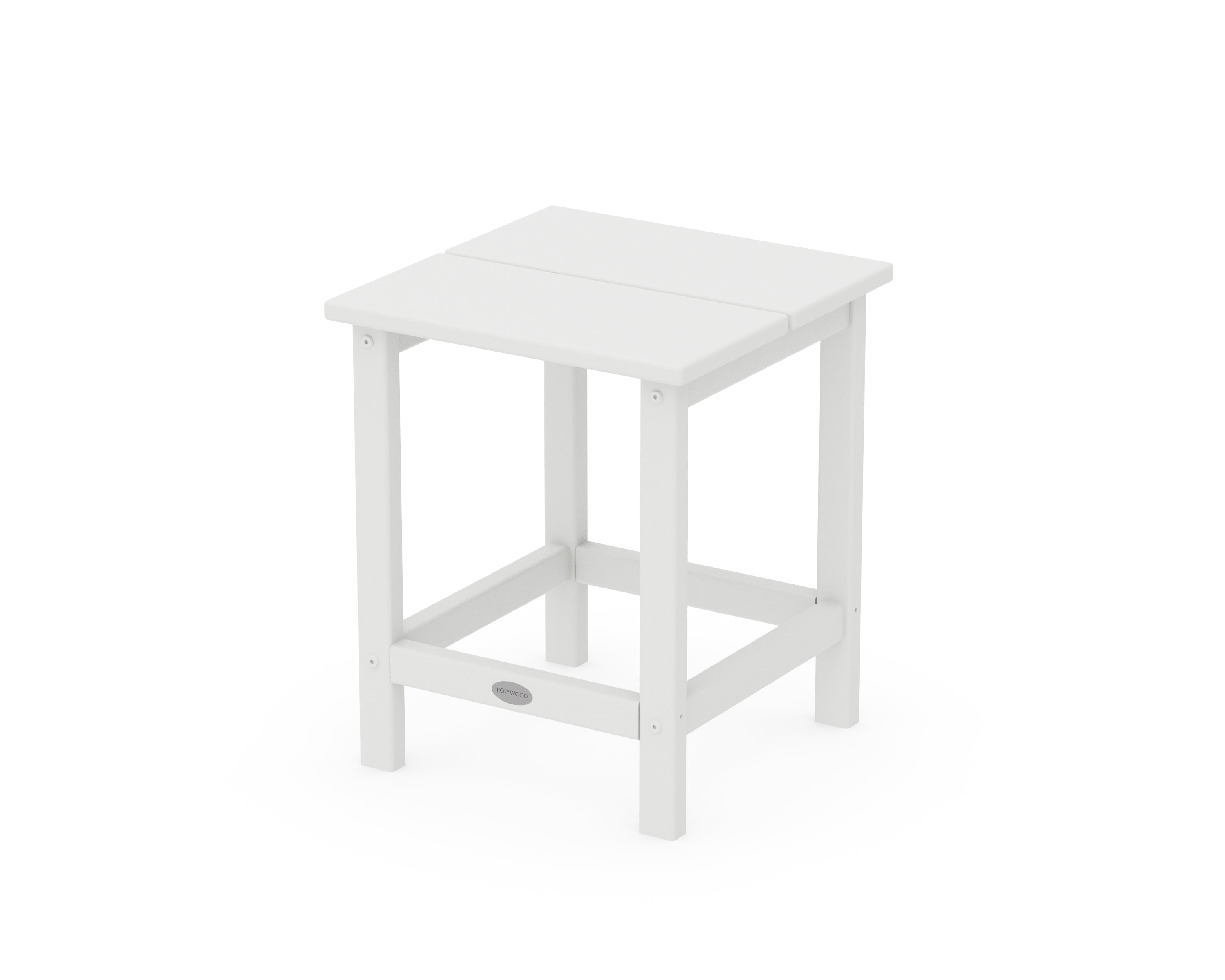 POLYWOOD® Studio Square Side Table in White