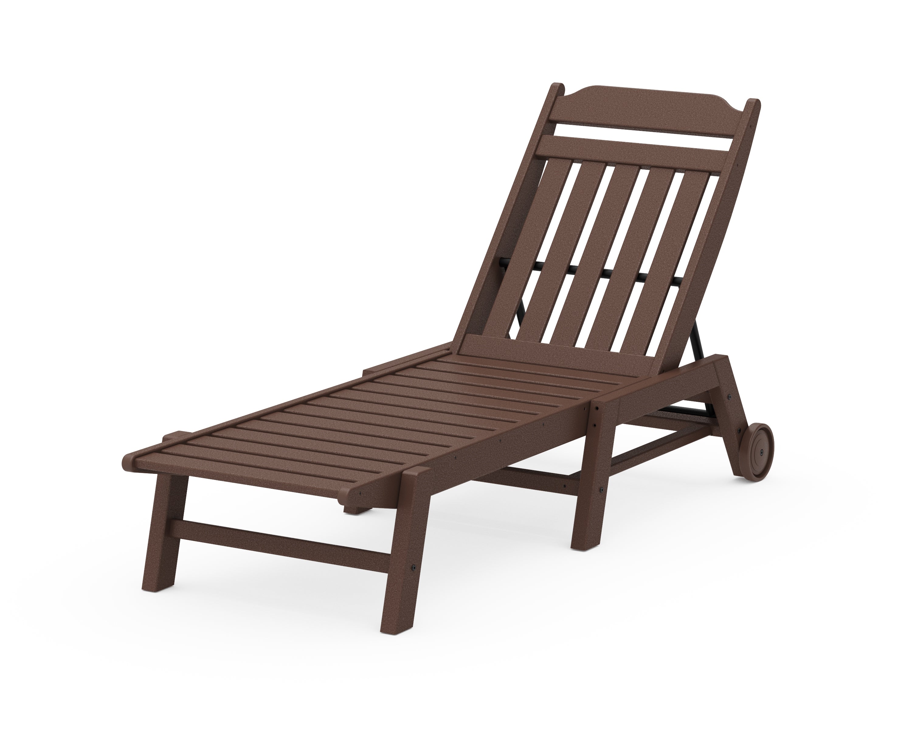 Country Living Cottage Chaise with Wheels in Mahogany