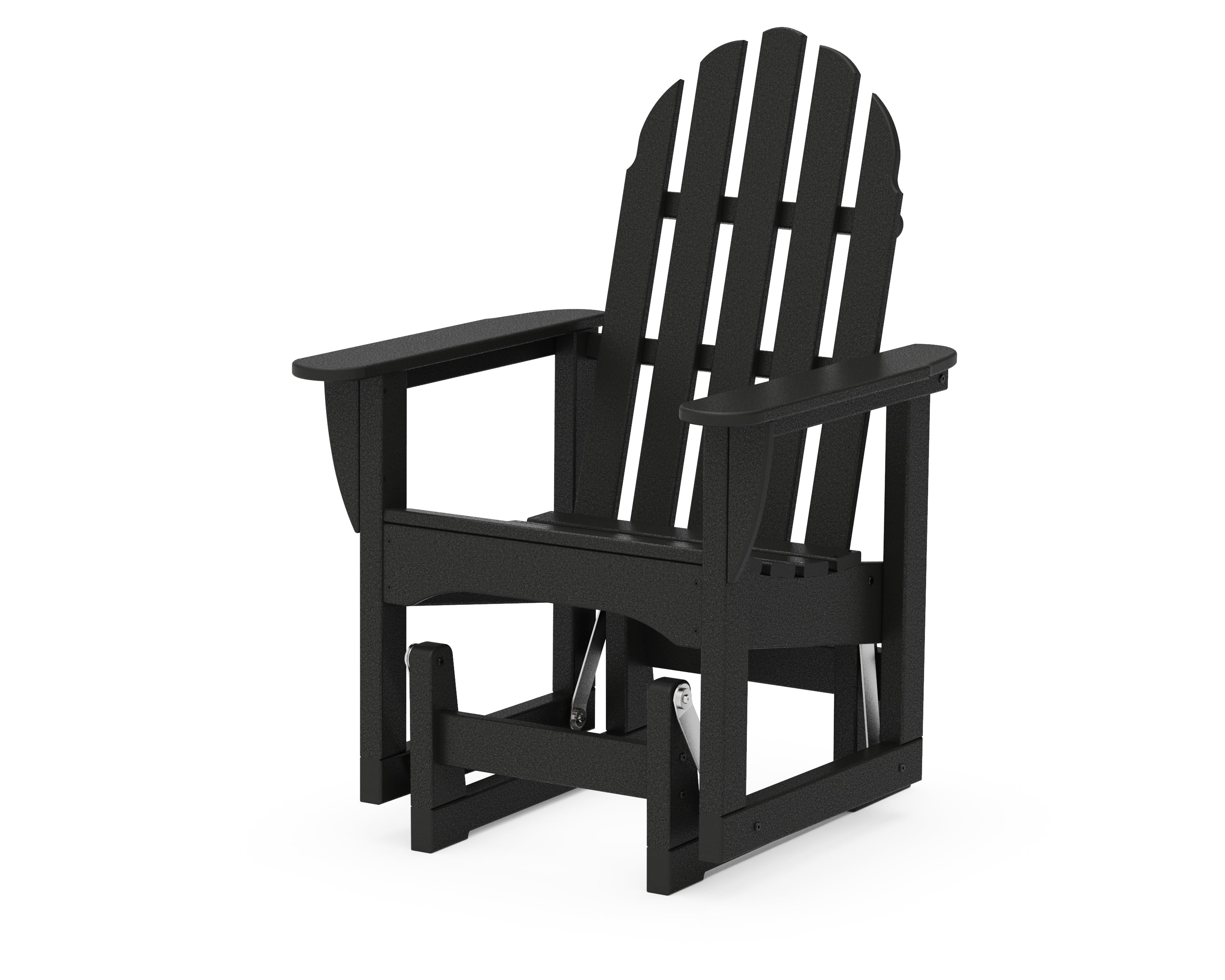POLYWOOD® Classic Adirondack Glider Chair in Black