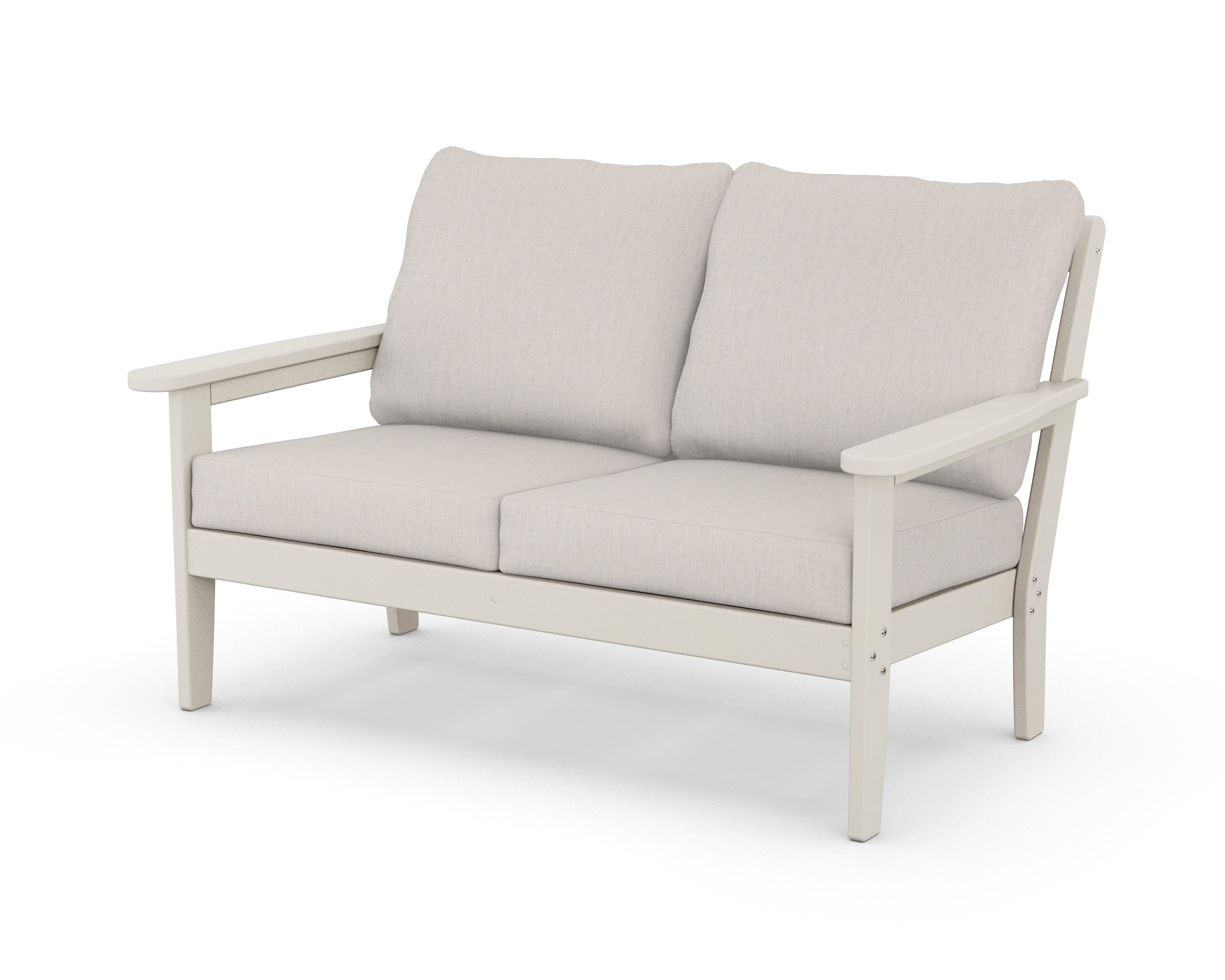 Country Living Cottage Deep Seating Loveseat in Sand / Cast Ash