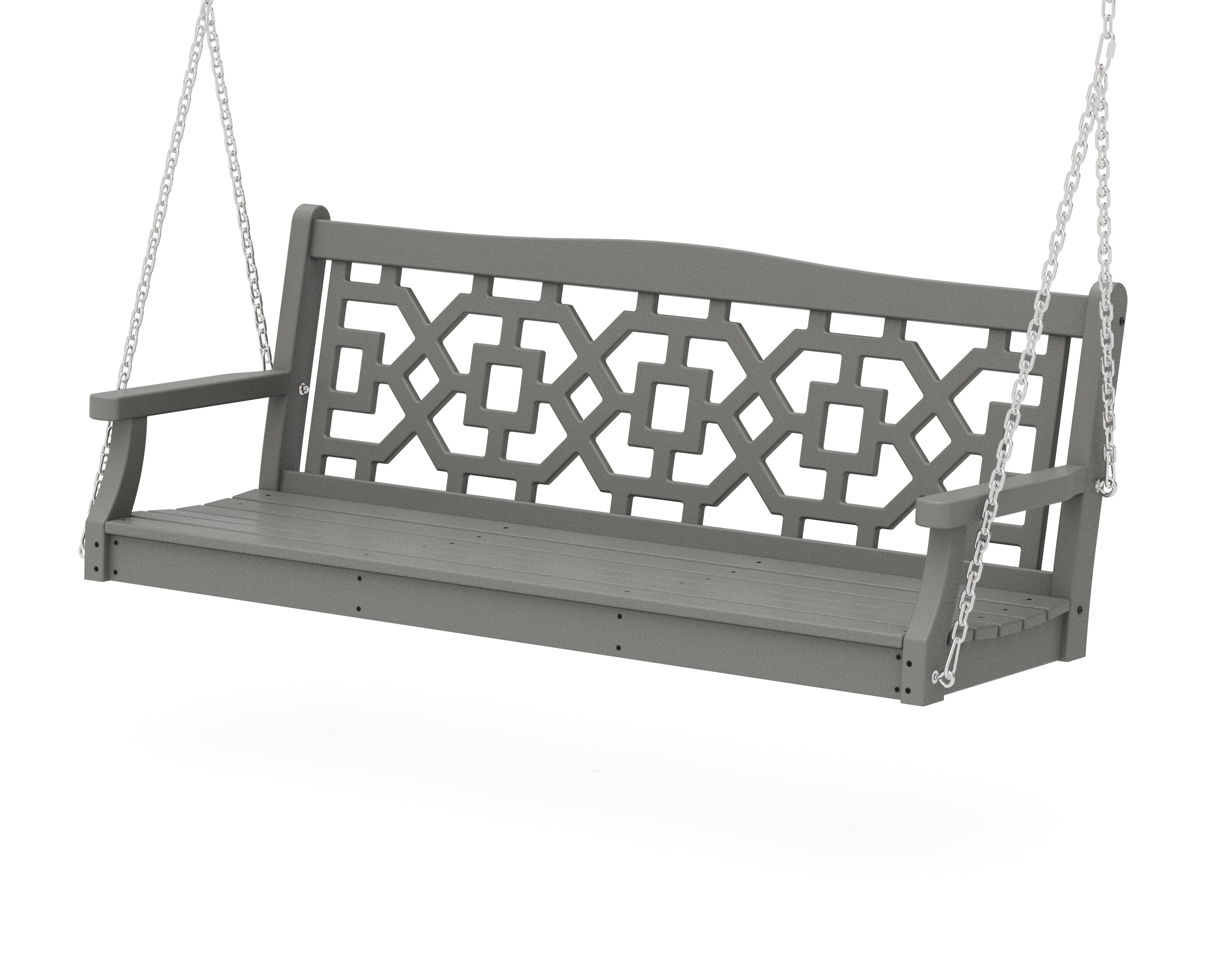 Martha Stewart by POLYWOOD® Chinoiserie 60" Swing in Slate Grey