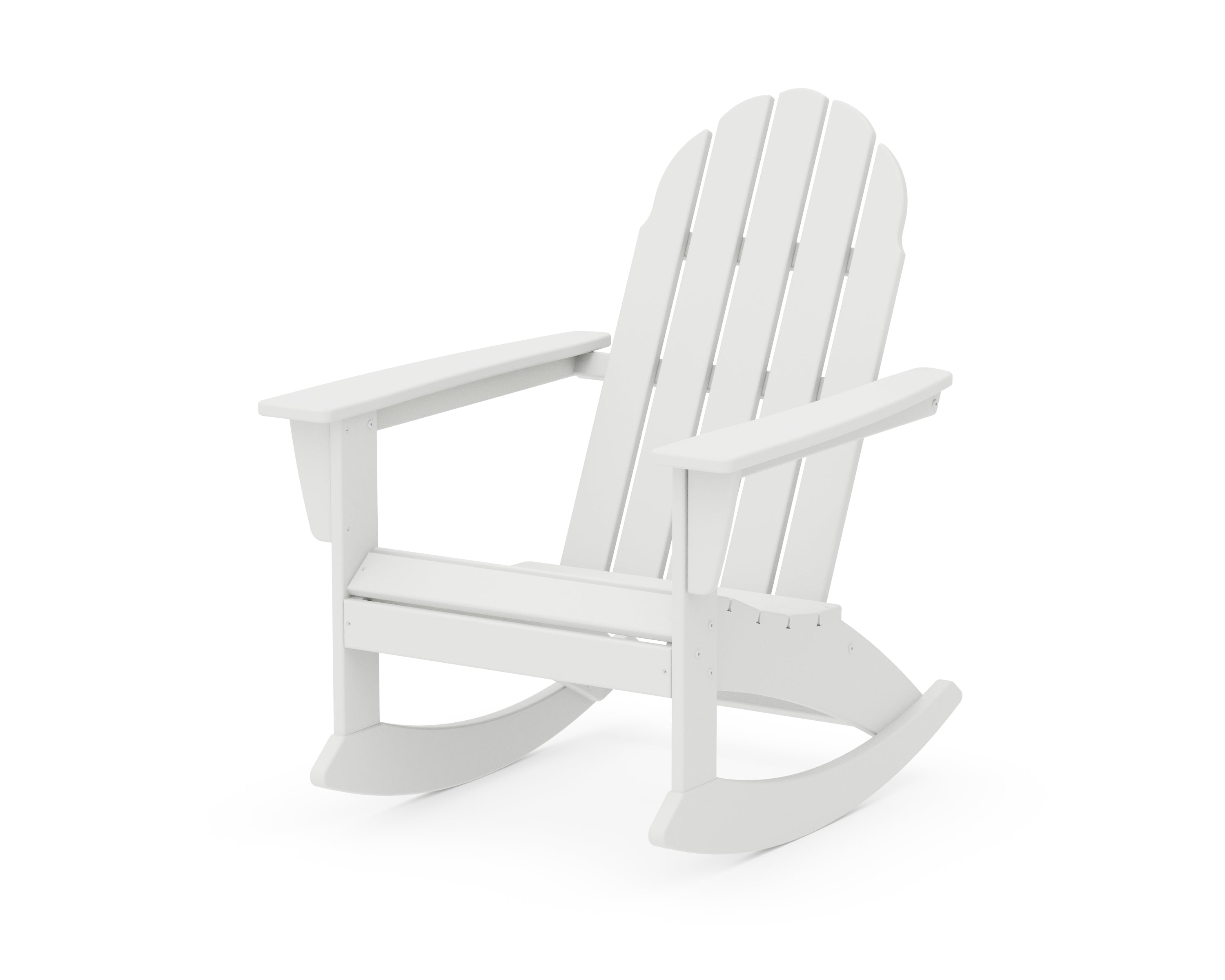 POLYWOOD® Vineyard Adirondack Rocking Chair in White