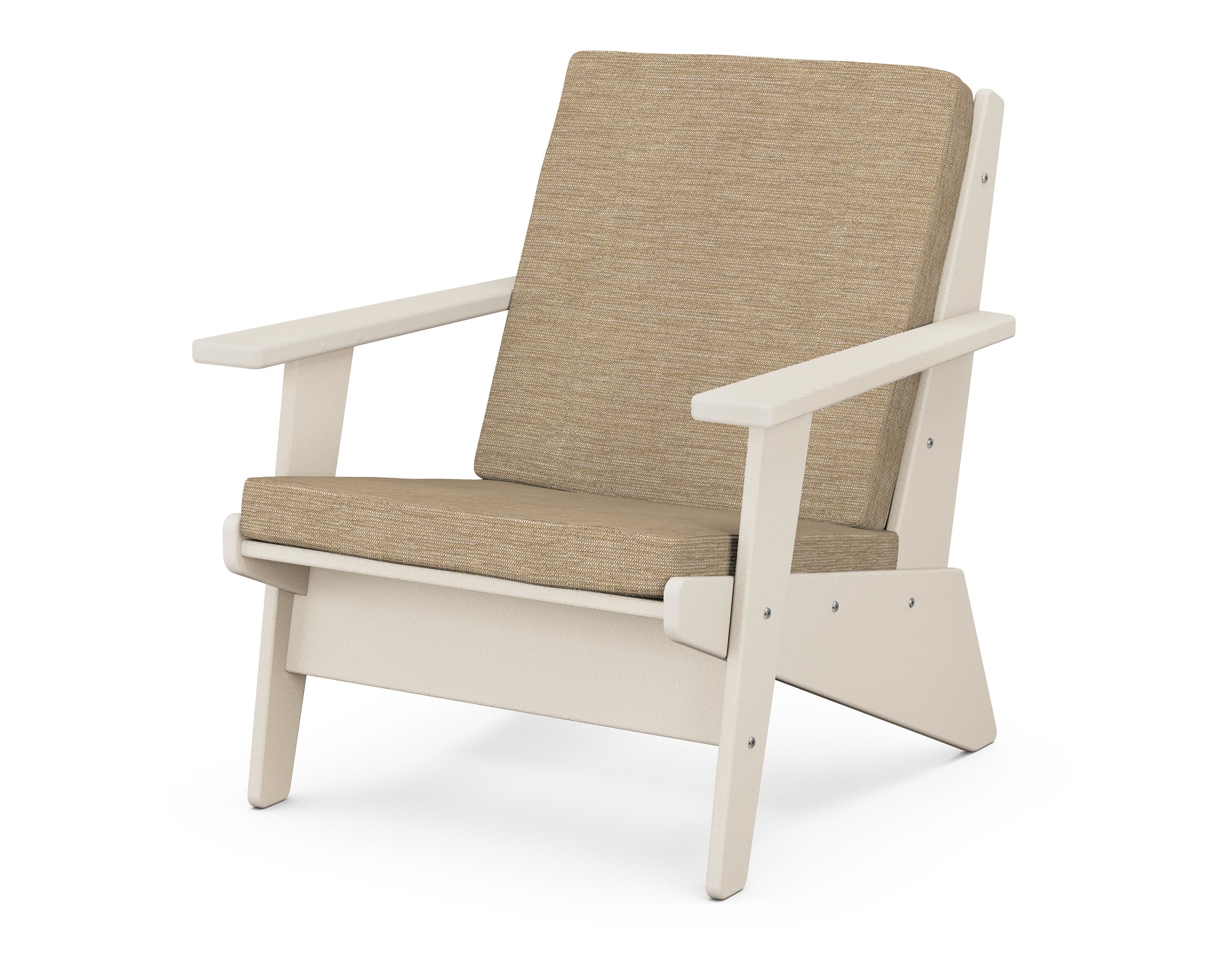 POLYWOOD® Riviera Modern Lounge Chair in Sand / Charmer Desert