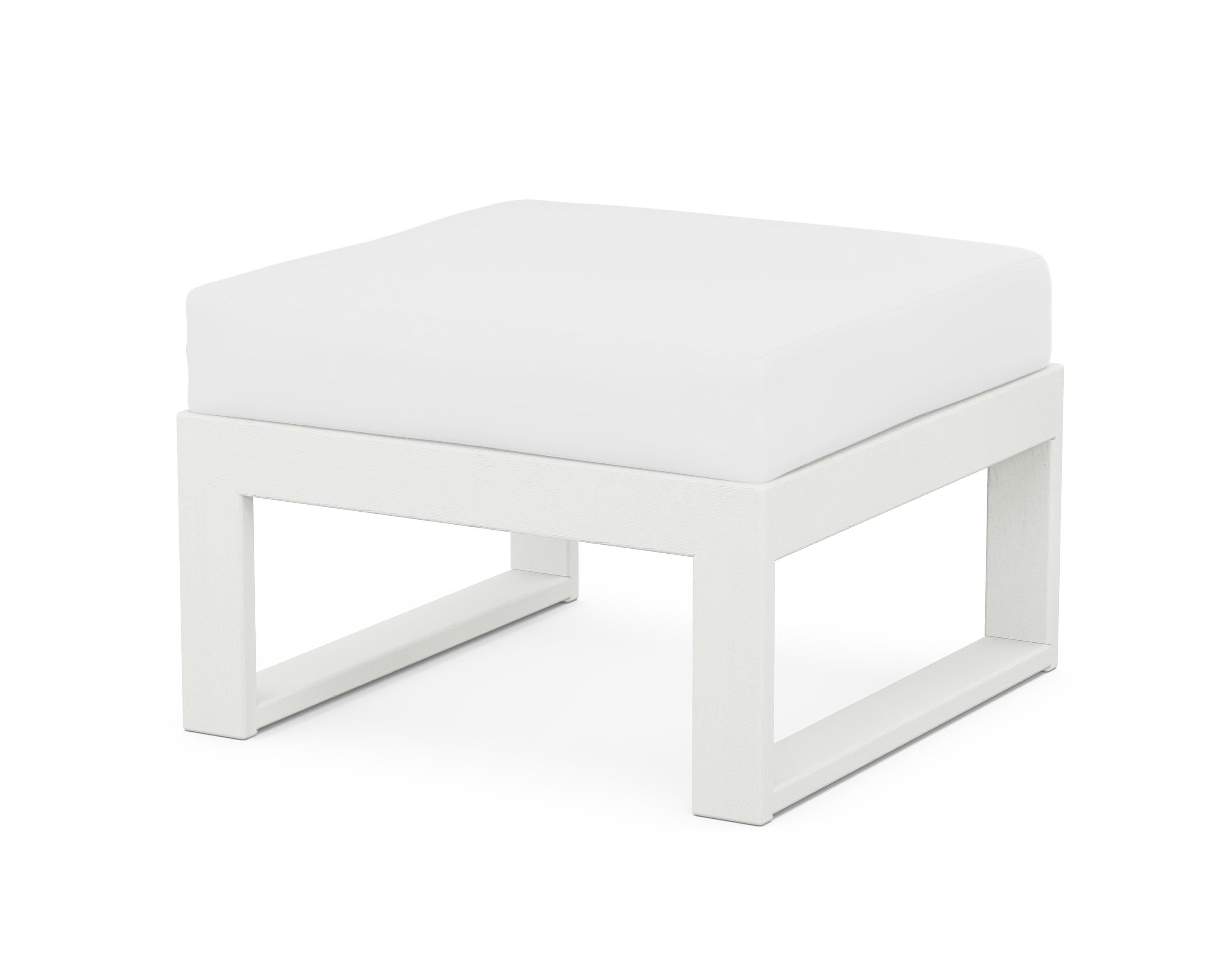 Unbranded Modular Ottoman - Modern in Vintage White / Natural