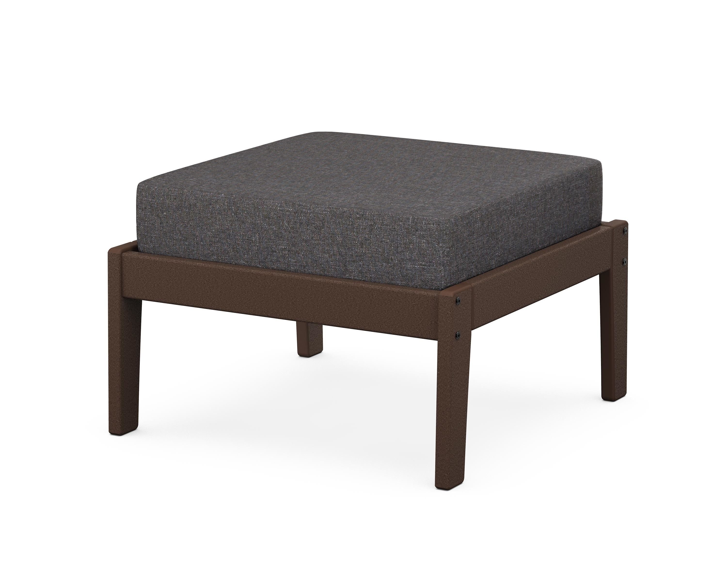 Unbranded Deep Seating Ottoman in Mahogany / Ash Charcoal