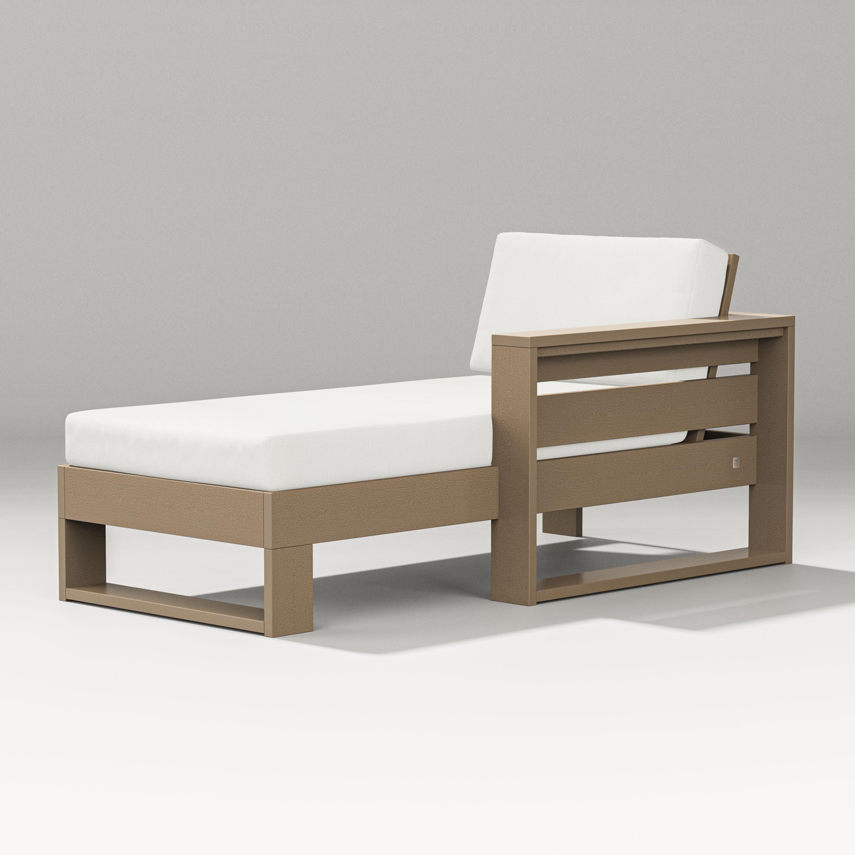 PW Designer Series Latitude Modular Right Arm Chaise in Vintage Sahara / Natural Linen