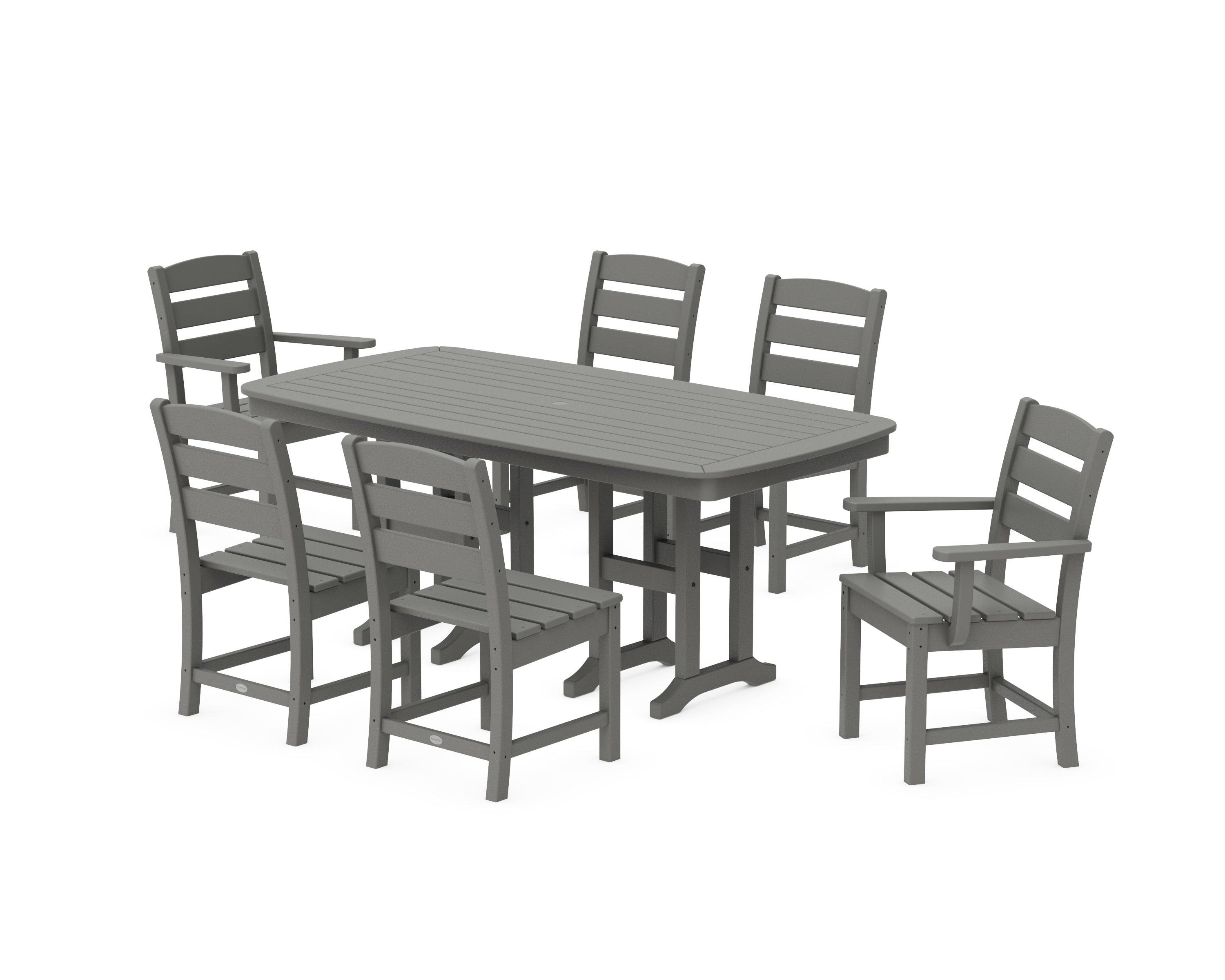 POLYWOOD® Lakeside 7-Piece Dining Set in Slate Grey