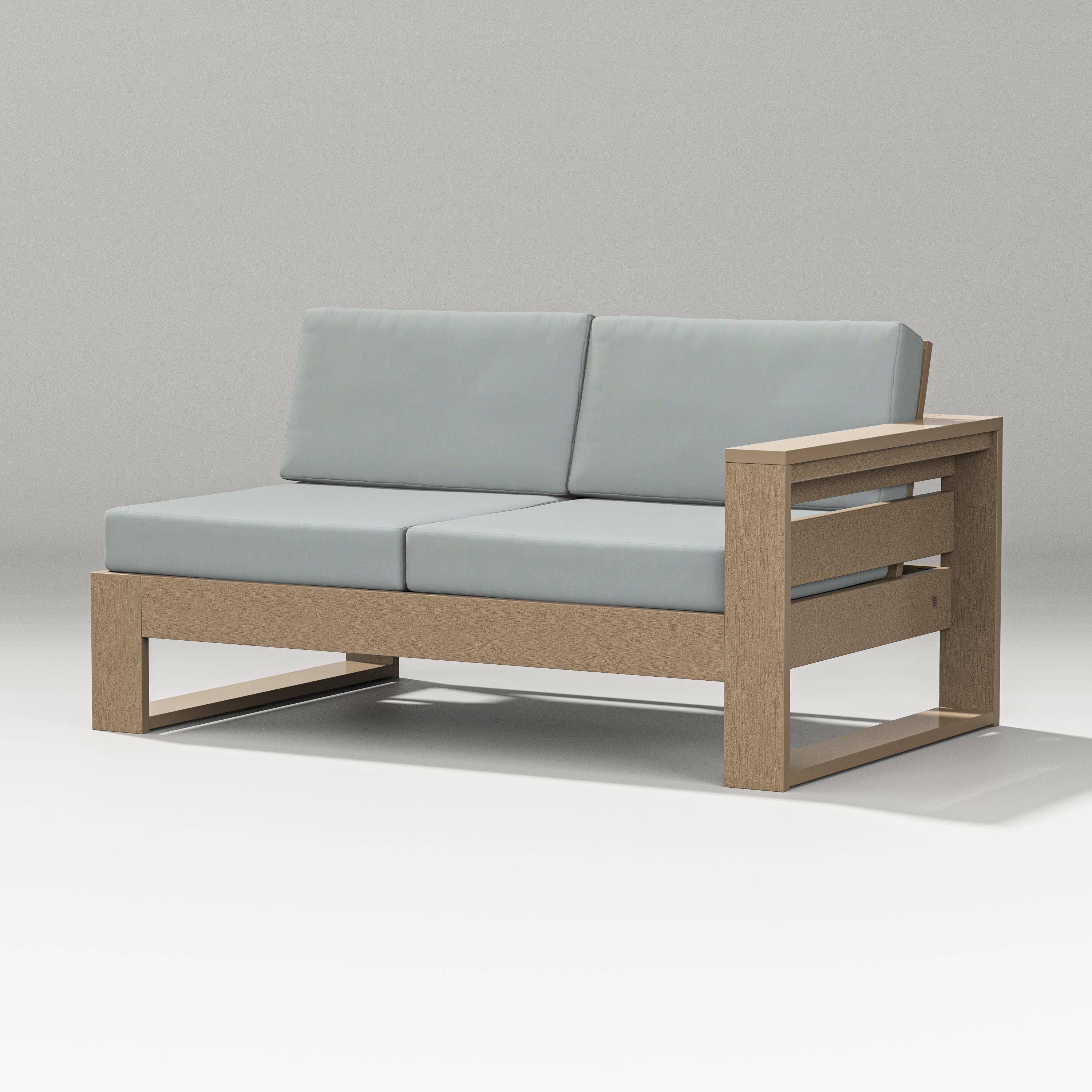 PW Designer Series Latitude Modular Right Arm Loveseat in Vintage Sahara / Spa