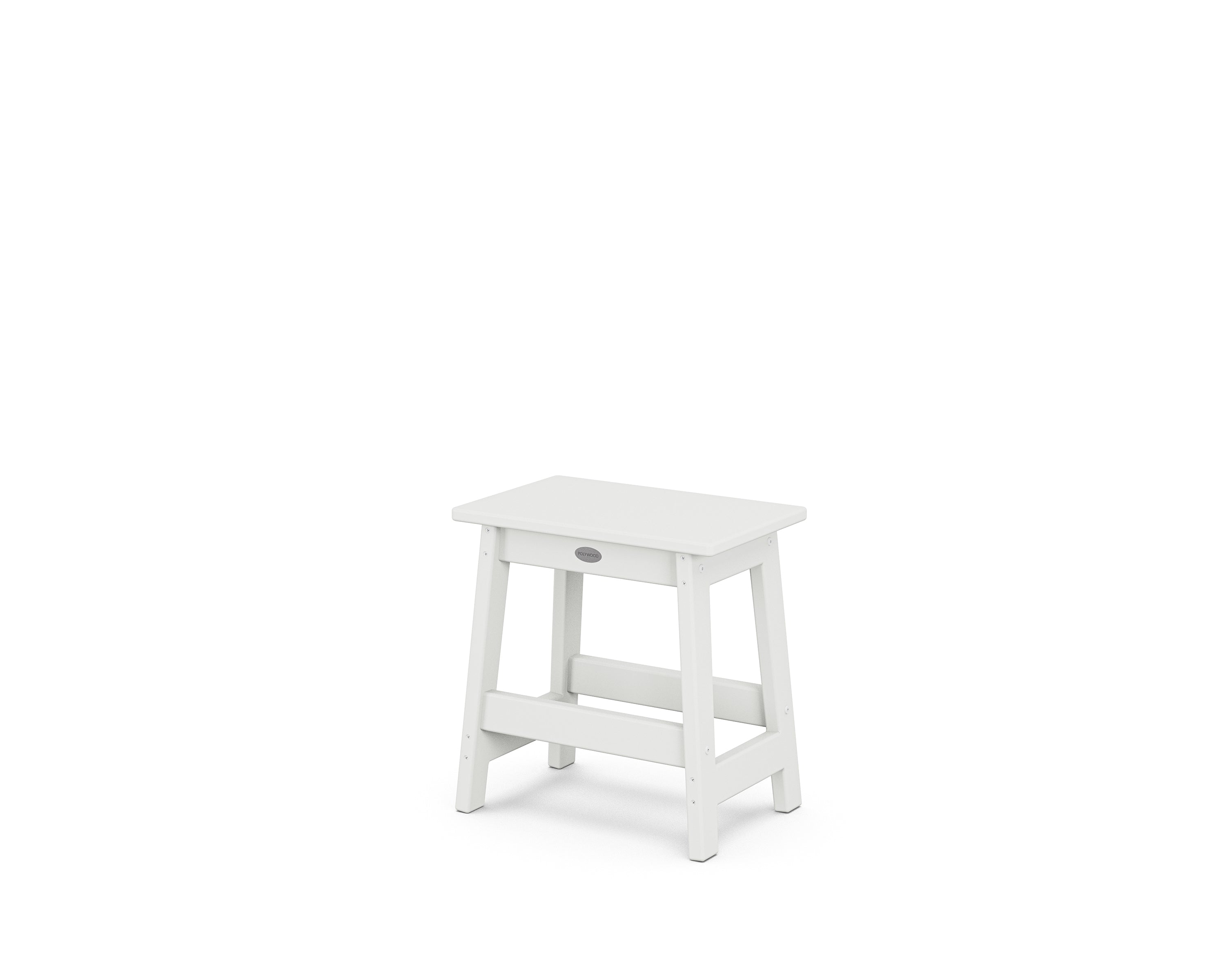 POLYWOOD® Modern Studio Stool in White