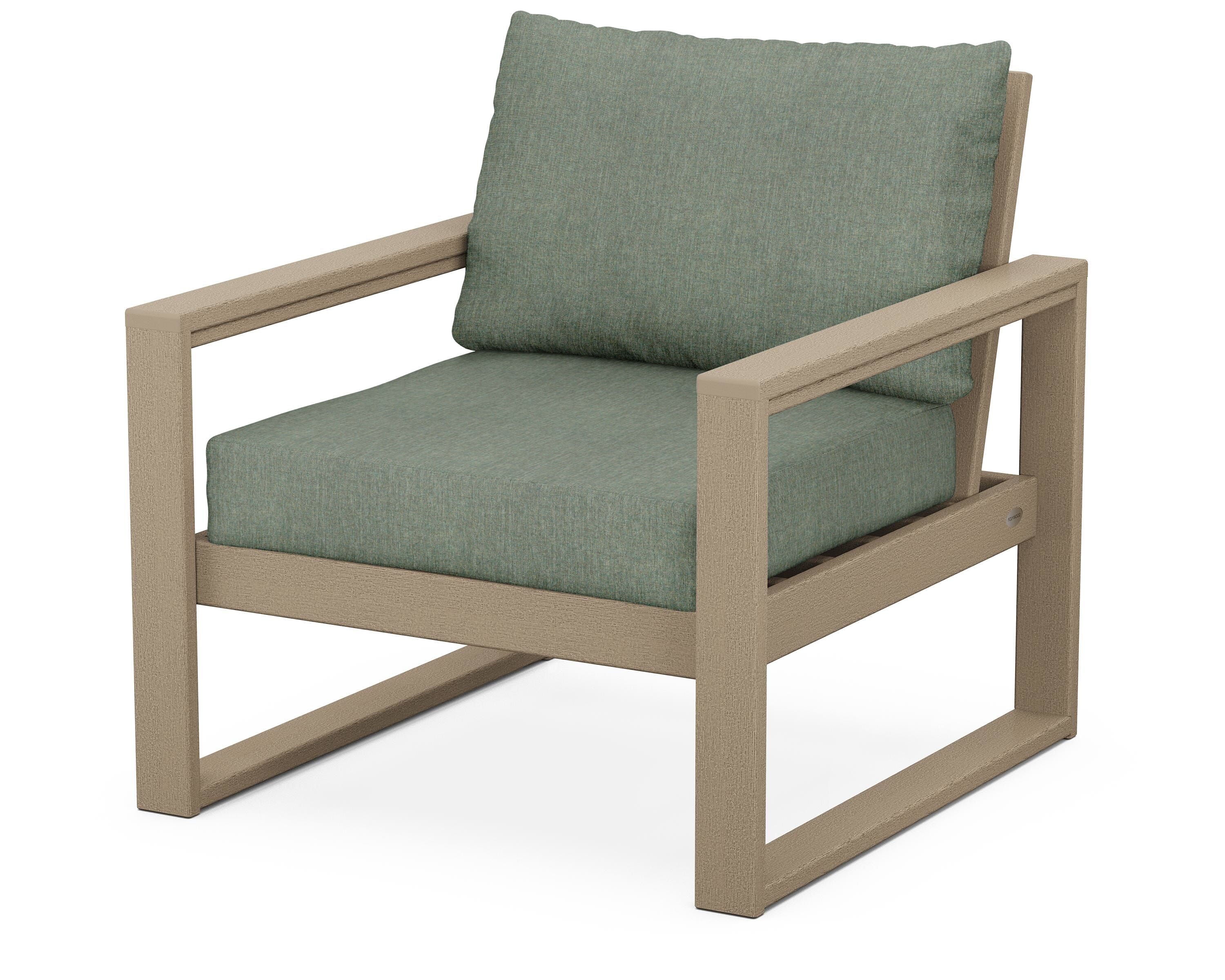 POLYWOOD® EDGE Club Chair in Vintage Sahara / Cast Sage