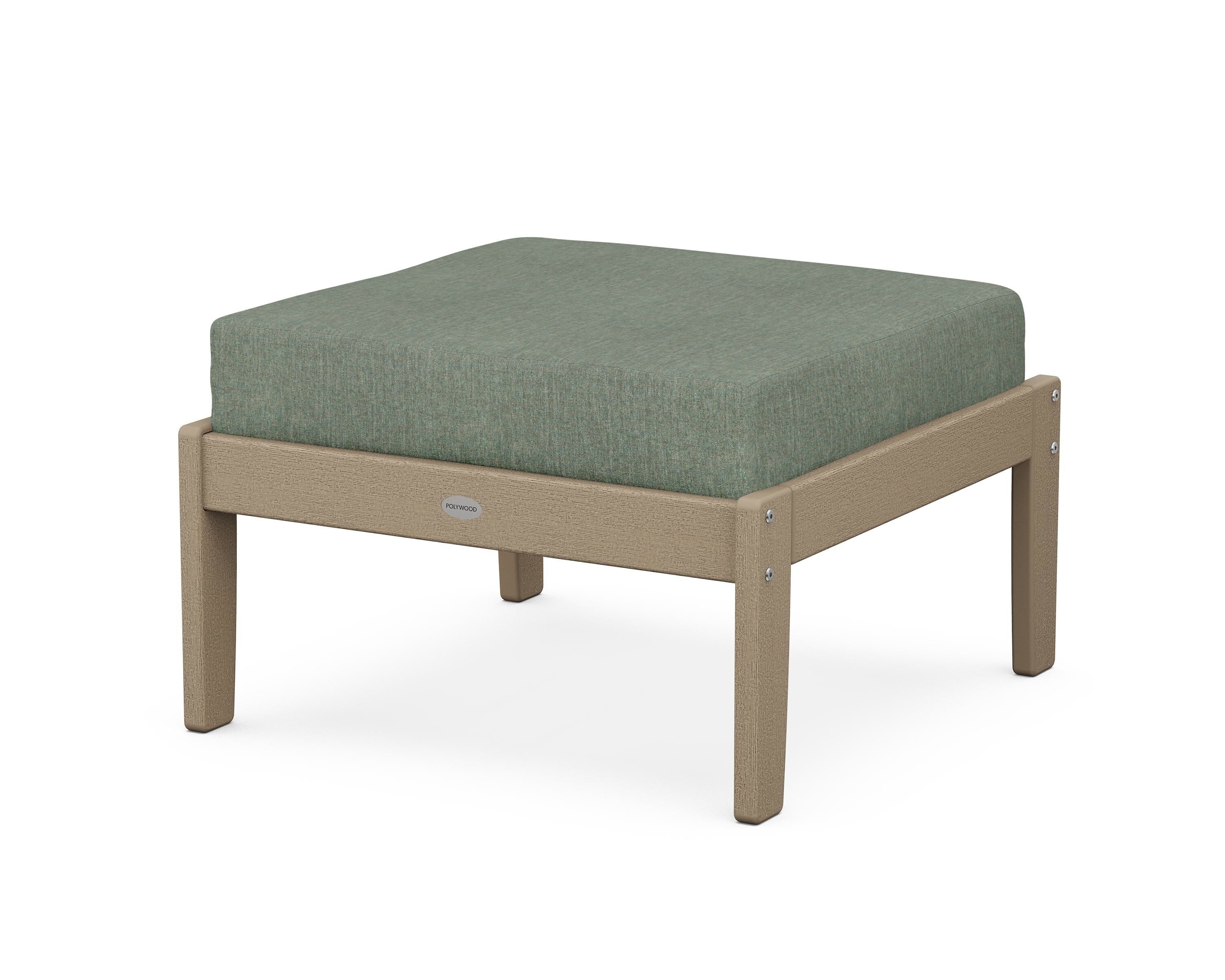 POLYWOOD® Braxton Deep Seating Ottoman in Vintage Sahara / Cast Sage